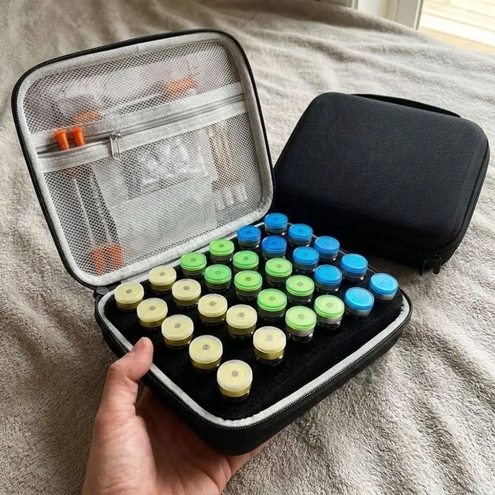 30 Slots Insulin Vial Storage Case Foam Protective Handheld Medicine Organizer Box Shockproof Dust-proof Essential Oils Case
30 Slots Insulin Vial Storage Case Foam Protective Handheld Medicine Organizer Box Shockproof Dust-proof Essential Oils Case