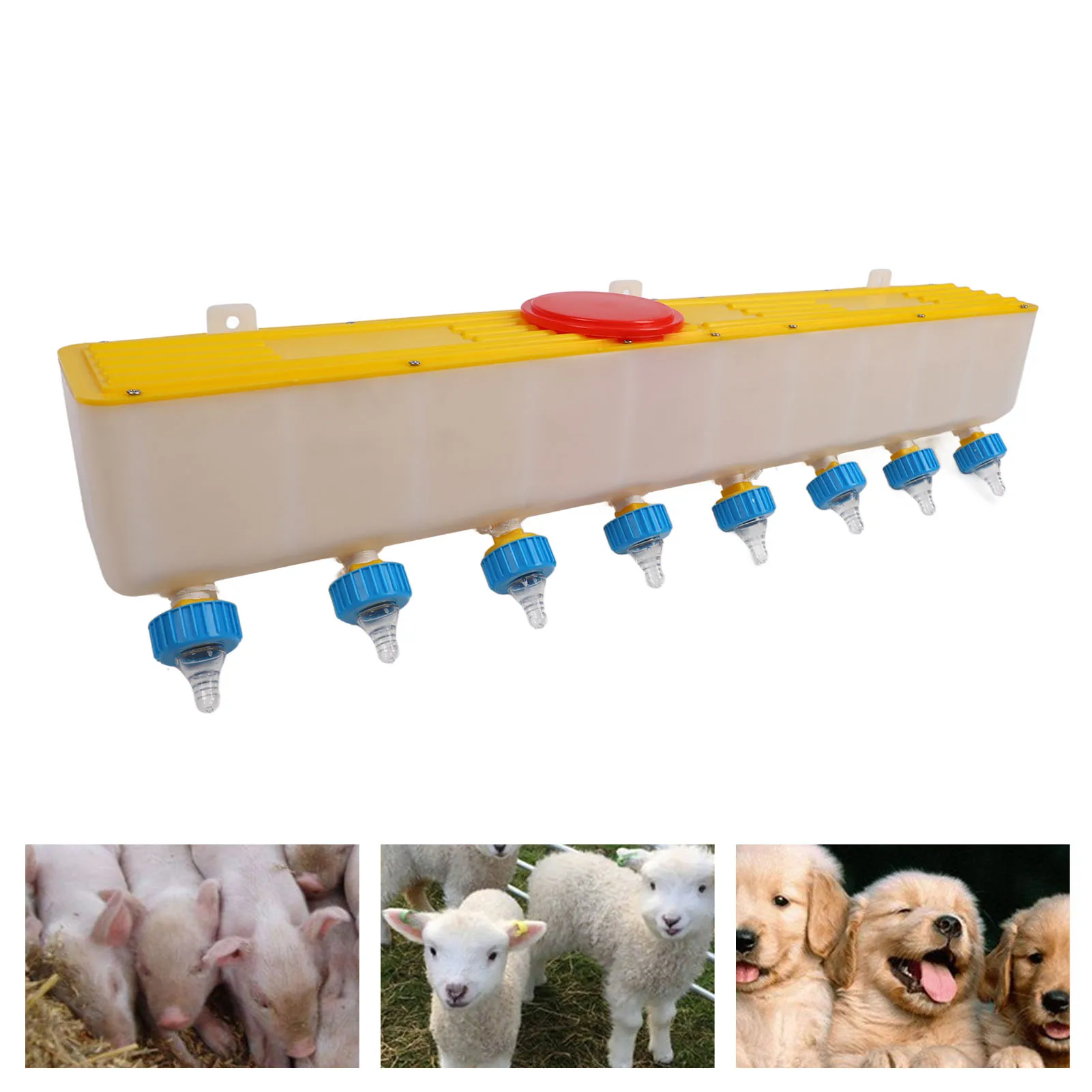 Silicone Lamb Drink Feeder With 8 Nipples Wall Mounted 10L Livestock Milk Feeding Bucket For Nursing Animal Lamb
Silicone Lamb Drink Feeder With 8 Nipples Wall Mounted 10L Livestock Milk Feeding Bucket For Nursing Animal Lamb