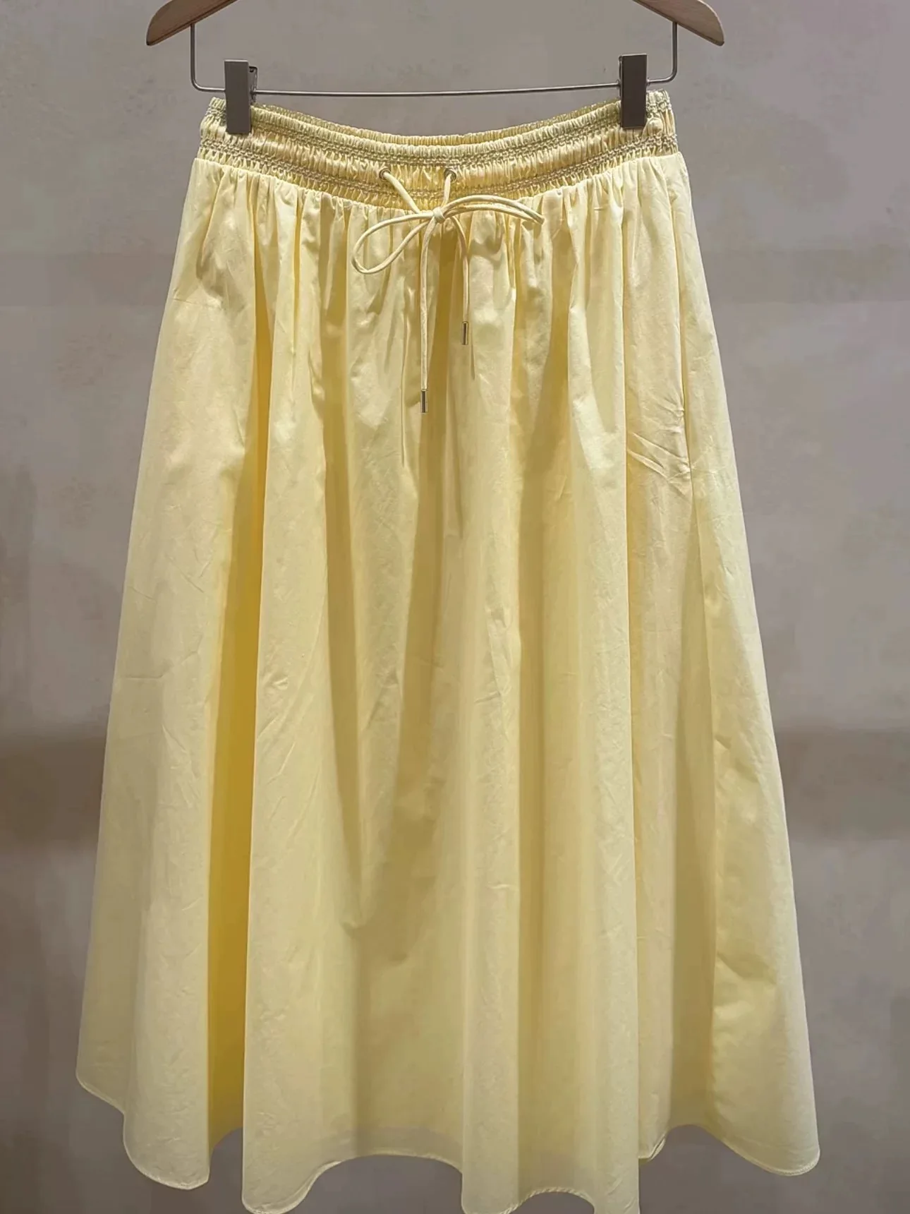 Bas New Spring Micro Drunken Honey Vacation Style Pure Color Drawstring Cotton Halter Skirt A-Line High Waist Midi Skirt
Bas New Spring Micro Drunken Honey Vacation Style Pure Color Drawstring Cotton Halter Skirt A-Line High Waist Midi Skirt
