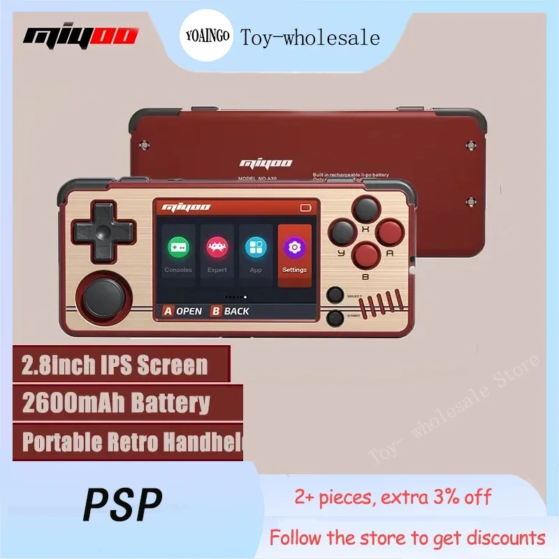 Классическая портативная мини-игра Miyoo A30, 2,8 дюйма, Ips Hd, Gba, ретро-игры, подарок для детей
Классическая портативная мини-игра Miyoo A30, 2,8 дюйма, Ips Hd, Gba, ретро-игры, подарок для детей