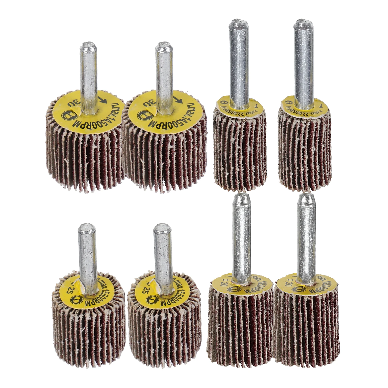 8Pcs Flap Wheels 16x25x6mm 20x25x6mm 25x25x6mm 30x25x6mm 80# Electric Grinder Sandpaper Heads for Plastic Polishing
8Pcs Flap Wheels 16x25x6mm 20x25x6mm 25x25x6mm 30x25x6mm 80# Electric Grinder Sandpaper Heads for Plastic Polishing