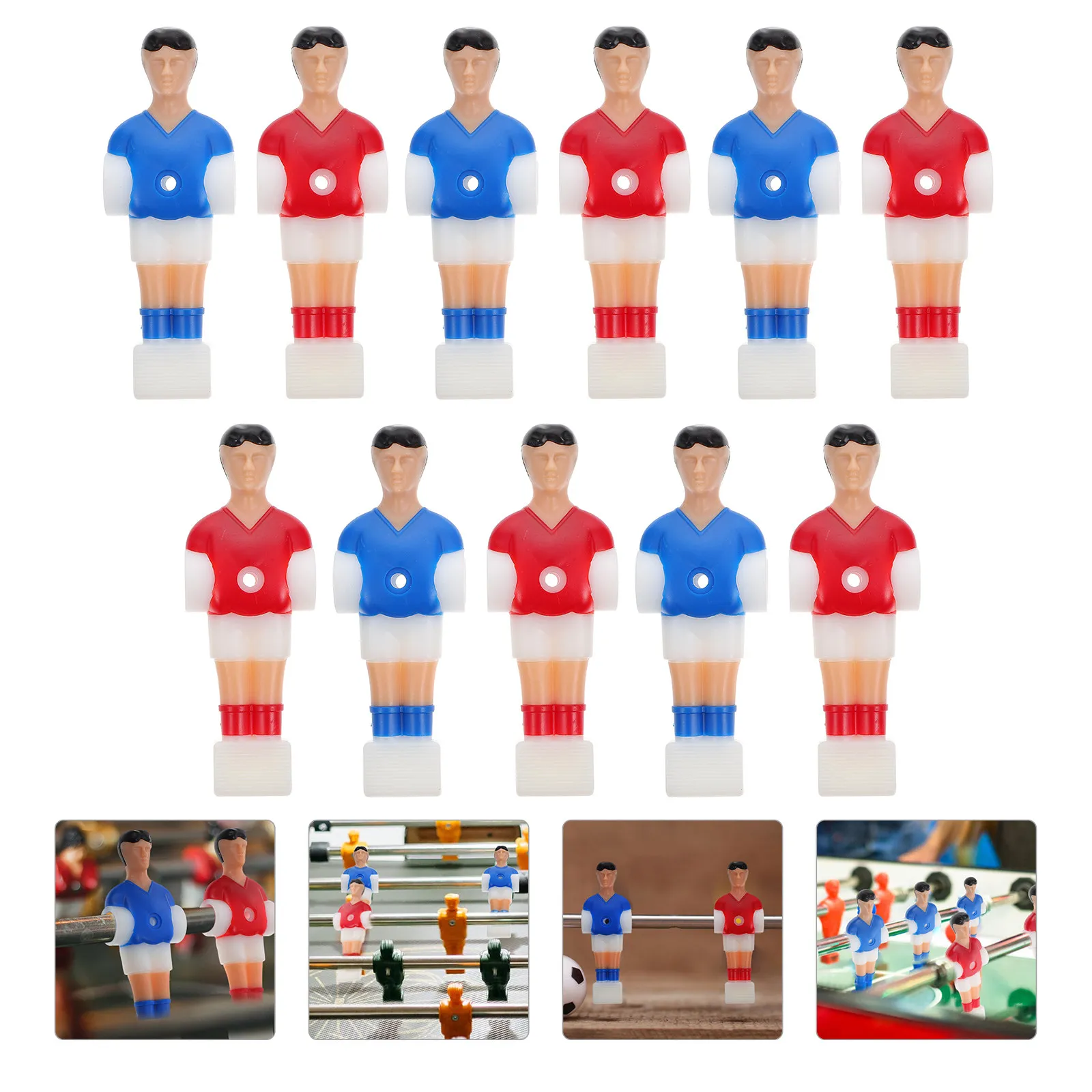 11Pcs Foosball Replacement Player Clear Color Printing Smooth Surface Wear Resistant Plastic Table Football Player Foosball Men
11Pcs Foosball Replacement Player Clear Color Printing Smooth Surface Wear Resistant Plastic Table Football Player Foosball Men