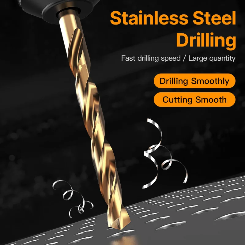 HUHAO 5/10 шт. M43 набор кобальтовых сверл для сверления металла из нержавеющей стали HSS спиральное сверло 0,5 мм до 13 мм кобальтовые сверла инструменты
HUHAO 5/10 шт. M43 набор кобальтовых сверл для сверления металла из нержавеющей стали HSS спиральное сверло 0,5 мм до 13 мм кобальтовые сверла инструменты