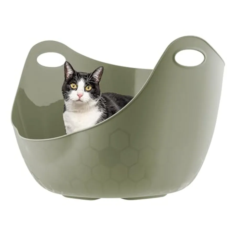 Cat Litter Box with High Walls and Handles, Made with Flexible Plastic
Cat Litter Box with High Walls and Handles, Made with Flexible Plastic