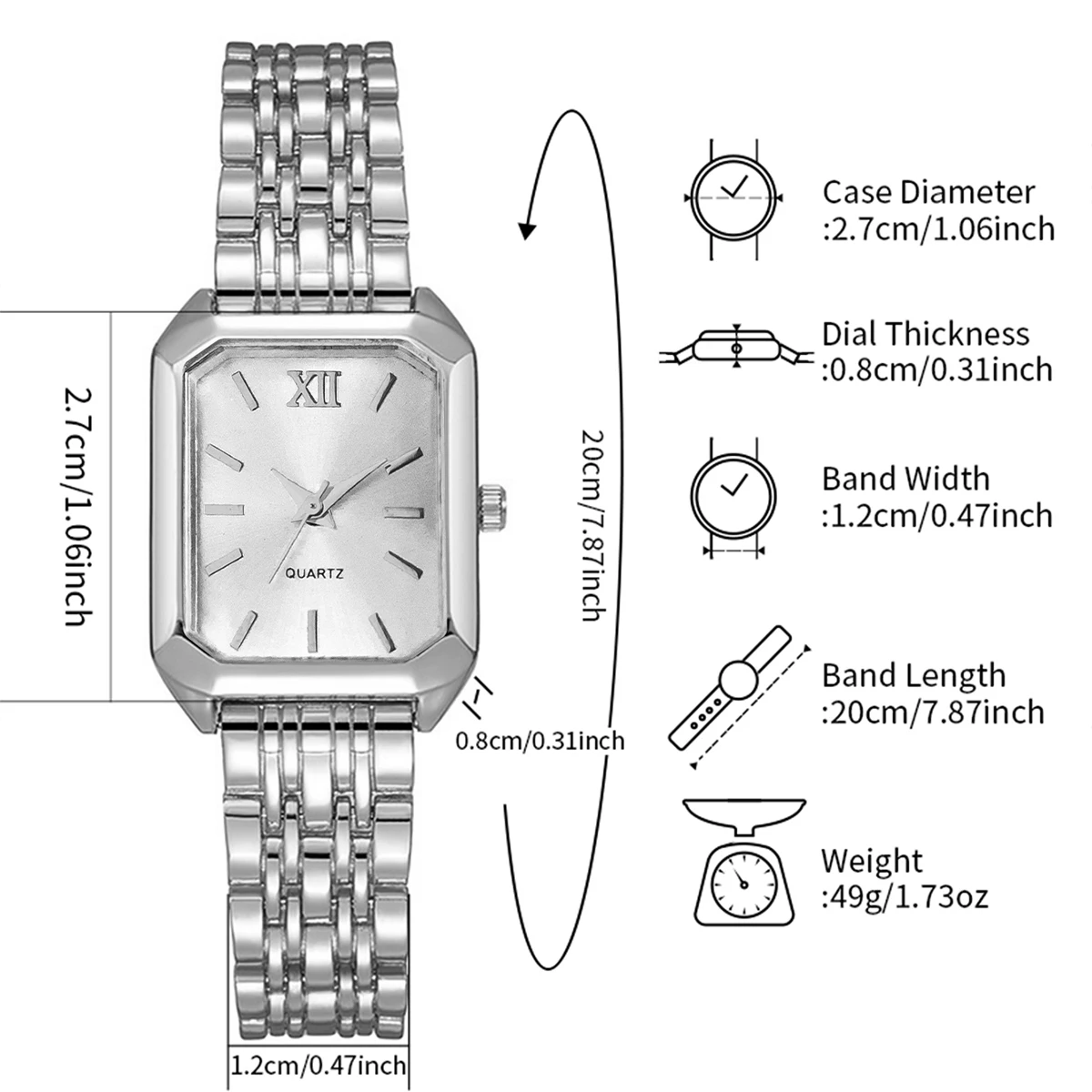6PCS Fashion Women Quartz Watches Bracelets Set Ladies Rectangle Roma Dial Wristwatch Reloj Mujer(Without Box) 6PCS Fashion Women Quartz Watches Bracelets Set Ladies Rectangle Roma Dial Wristwatch Reloj Mujer(Without Box)