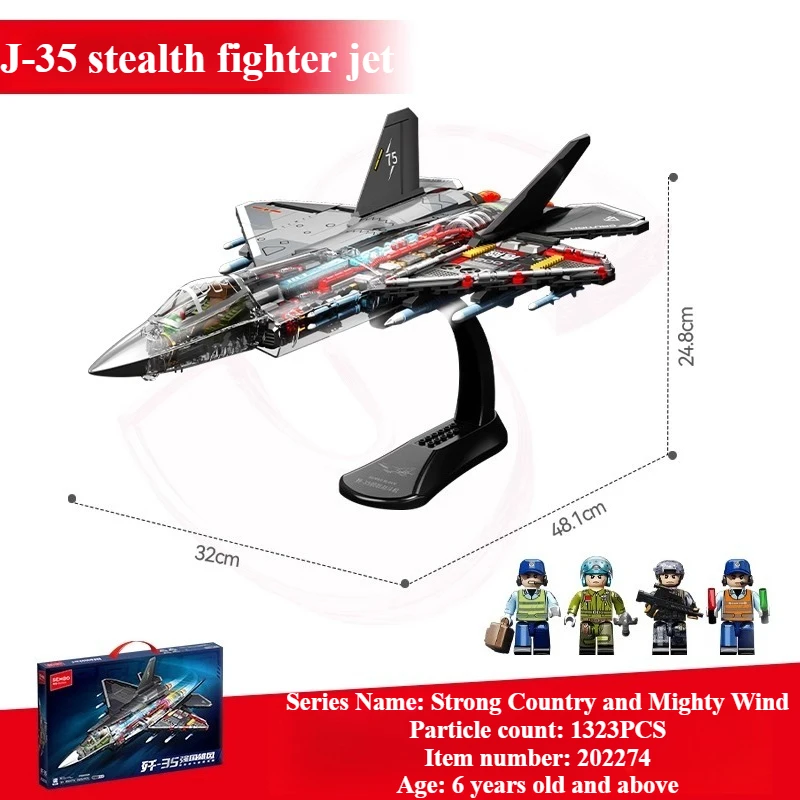 SEMBO 35 Invisible Military Fighter Jets Small Particle Building Block Assembly DIY Puzzle Toy Model Children Birthday Gift Toys
SEMBO 35 Invisible Military Fighter Jets Small Particle Building Block Assembly DIY Puzzle Toy Model Children Birthday Gift Toys