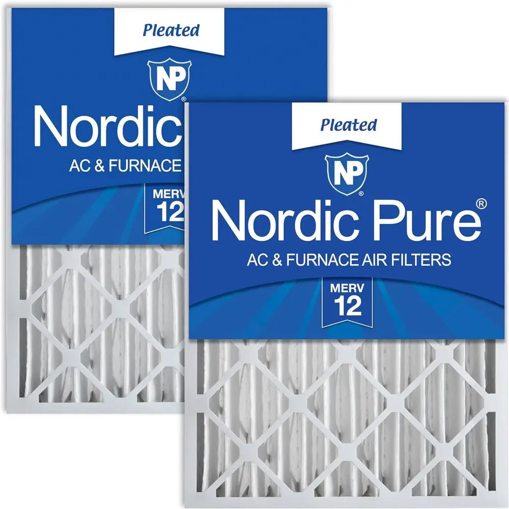 20x24x4 Pleated MERV 12 Air Filters 2-Pack (Actual Size: 19.375 x 23.375 x 3.625)
20x24x4 Pleated MERV 12 Air Filters 2-Pack (Actual Size: 19.375 x 23.375 x 3.625)