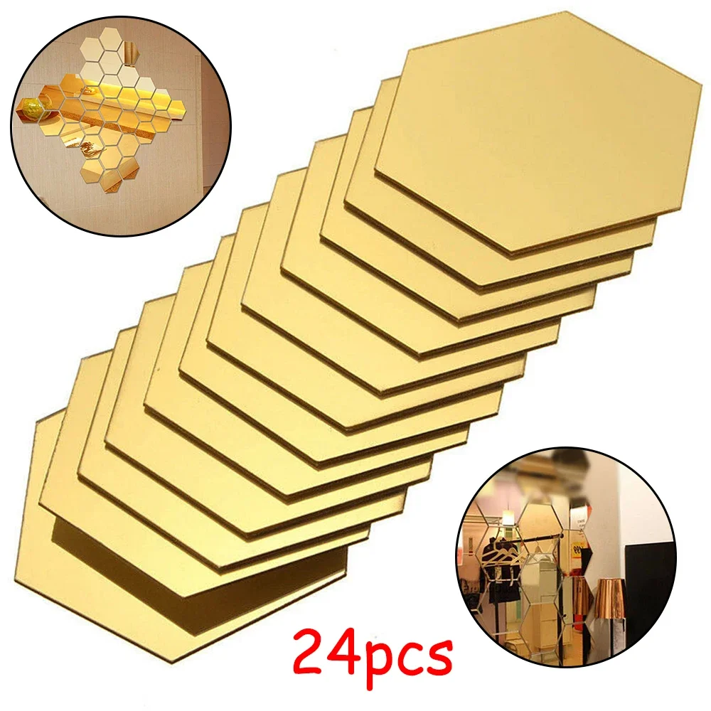 24pcs Hexagon Mirror Sticker Self Adhesive Mosaic Tiles Wall Sticker Decals DIY Bedroom Living Room Bathroom Home Decor
24pcs Hexagon Mirror Sticker Self Adhesive Mosaic Tiles Wall Sticker Decals DIY Bedroom Living Room Bathroom Home Decor
