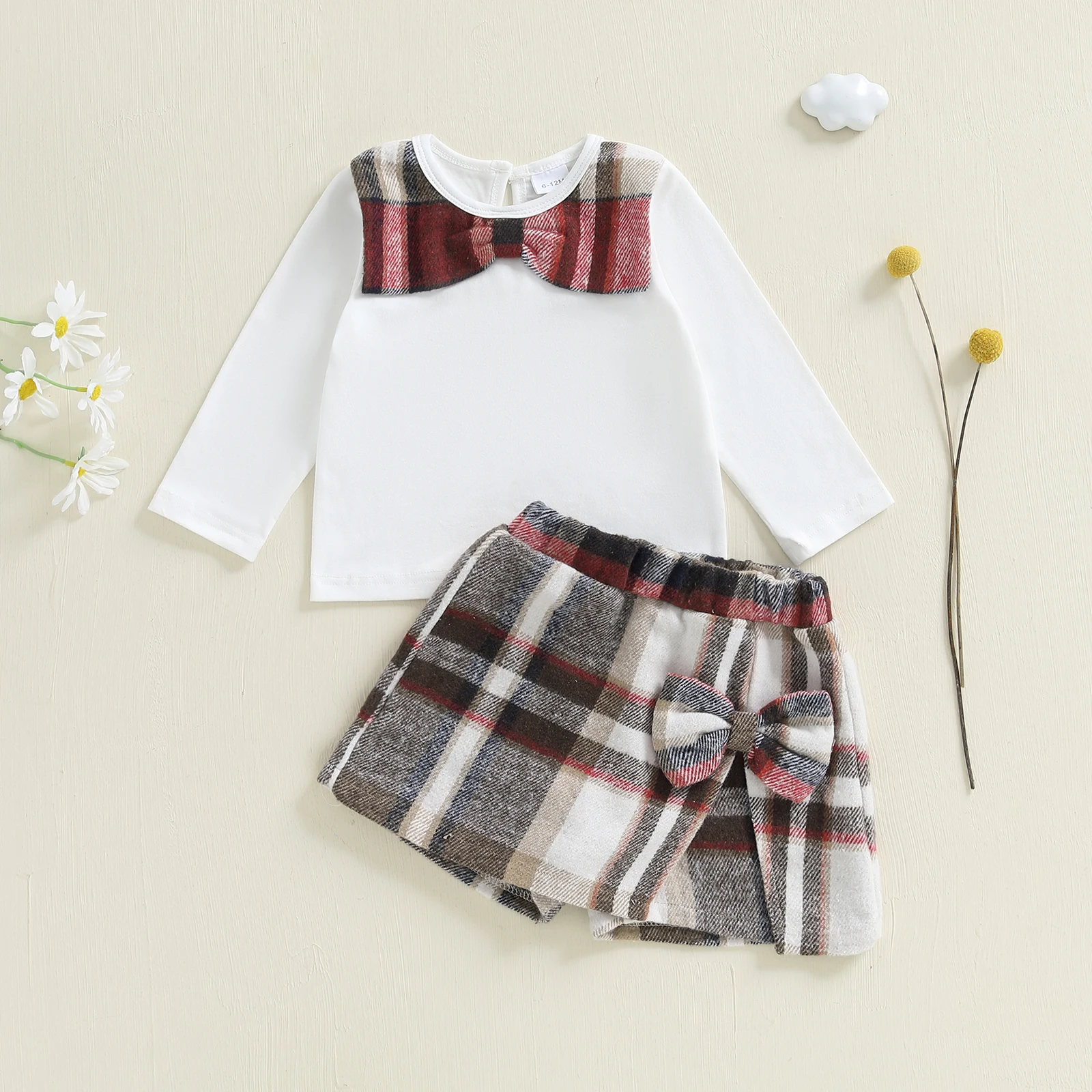 Baby Girl Fall Outfits Long Sleeve Bow Collar Tops + Skirt Shorts Set Toddler Two Pieces Clothes Sets for 0-3 Years
Baby Girl Fall Outfits Long Sleeve Bow Collar Tops + Skirt Shorts Set Toddler Two Pieces Clothes Sets for 0-3 Years