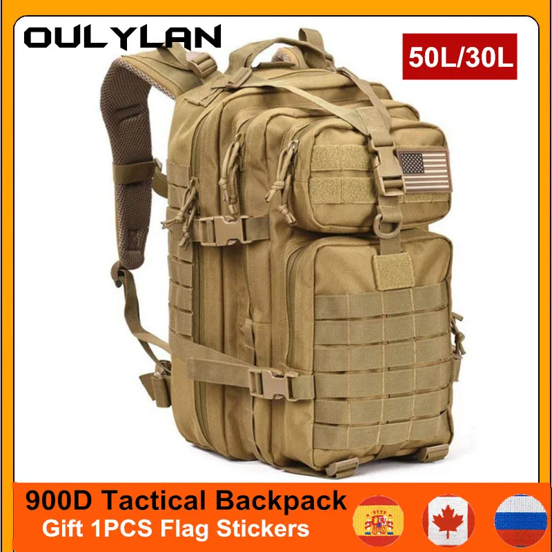 Мужской армейский тактический рюкзак Oulylan 900D 50L/30L 3P Softback, уличный водонепроницаемый рюкзак, походные сумки для кемпинга и охоты
Мужской армейский тактический рюкзак Oulylan 900D 50L/30L 3P Softback, уличный водонепроницаемый рюкзак, походные сумки для кемпинга и охоты