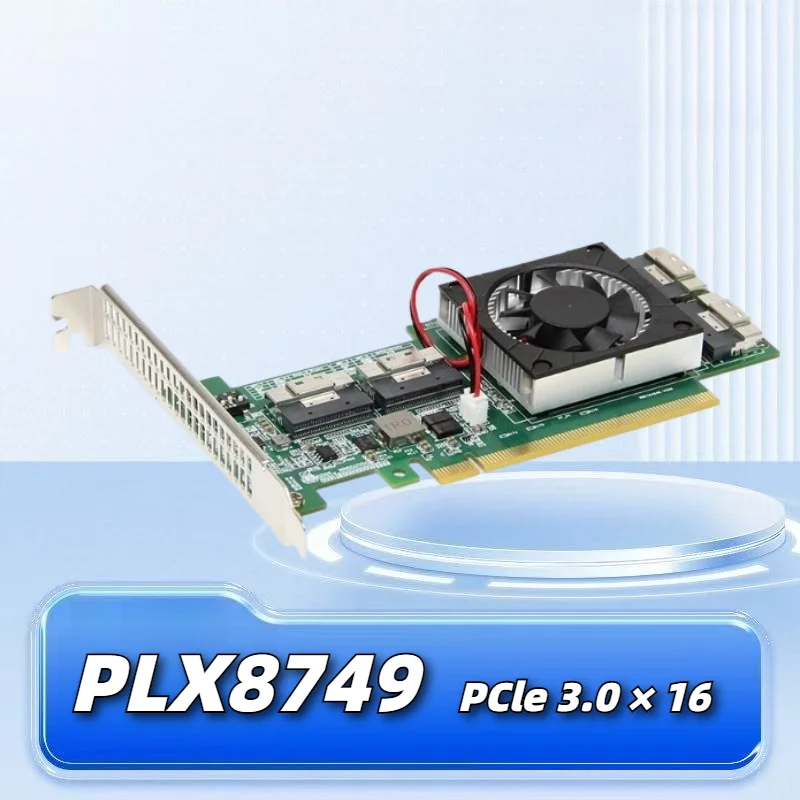 PCIe PLX8749 Expansion Card Compatible with Graphics Card M2 Nvme SSD U2 Storage Expansion
PCIe PLX8749 Expansion Card Compatible with Graphics Card M2 Nvme SSD U2 Storage Expansion