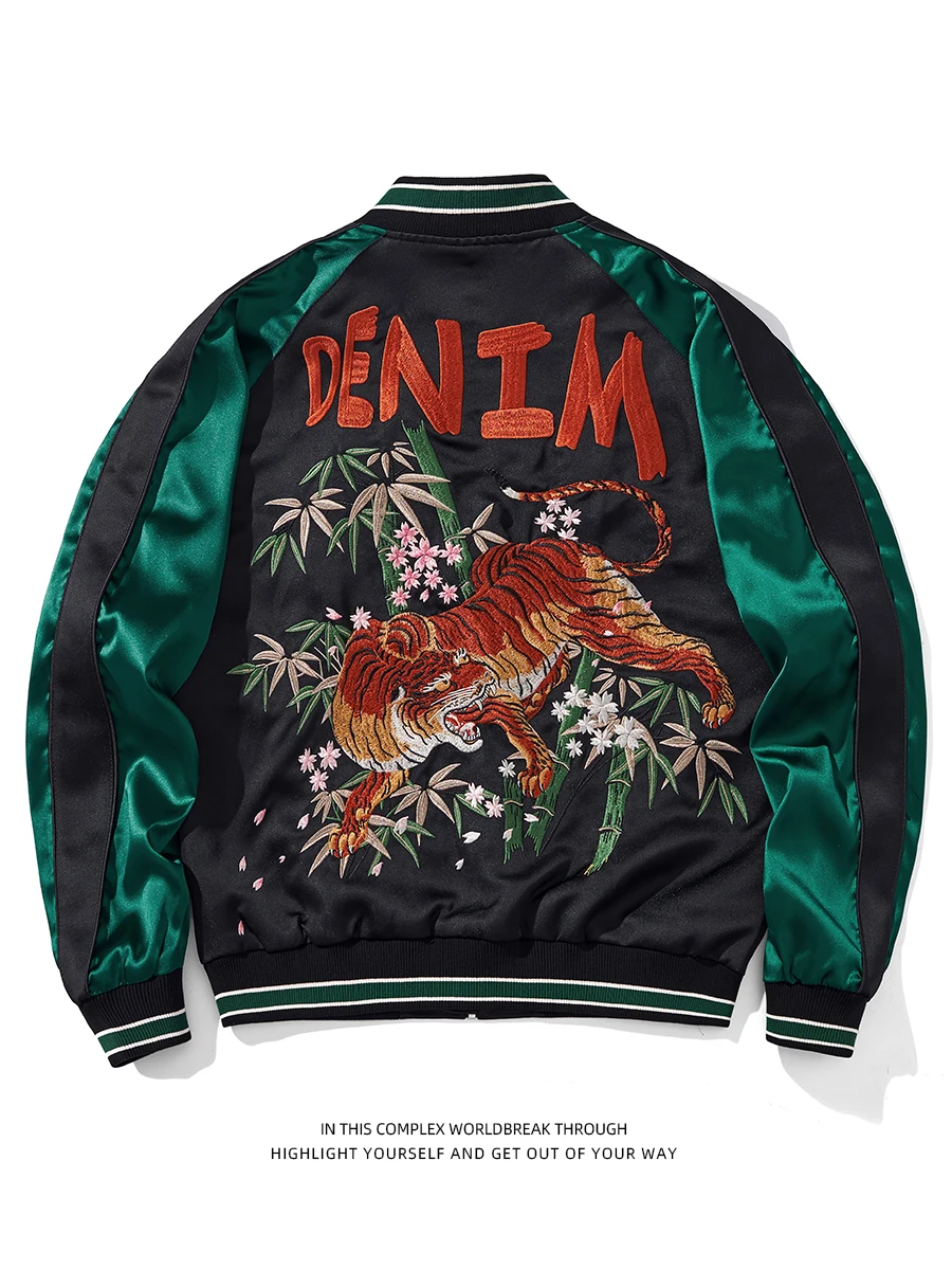 Heavyweight Tiger Embroidery Hamauku Jaet Men's Baseball orm Retro Trendy Youth Versatile Spring Autumn Stand Fit
Heavyweight Tiger Embroidery Hamauku Jaet Men's Baseball orm Retro Trendy Youth Versatile Spring Autumn Stand Fit