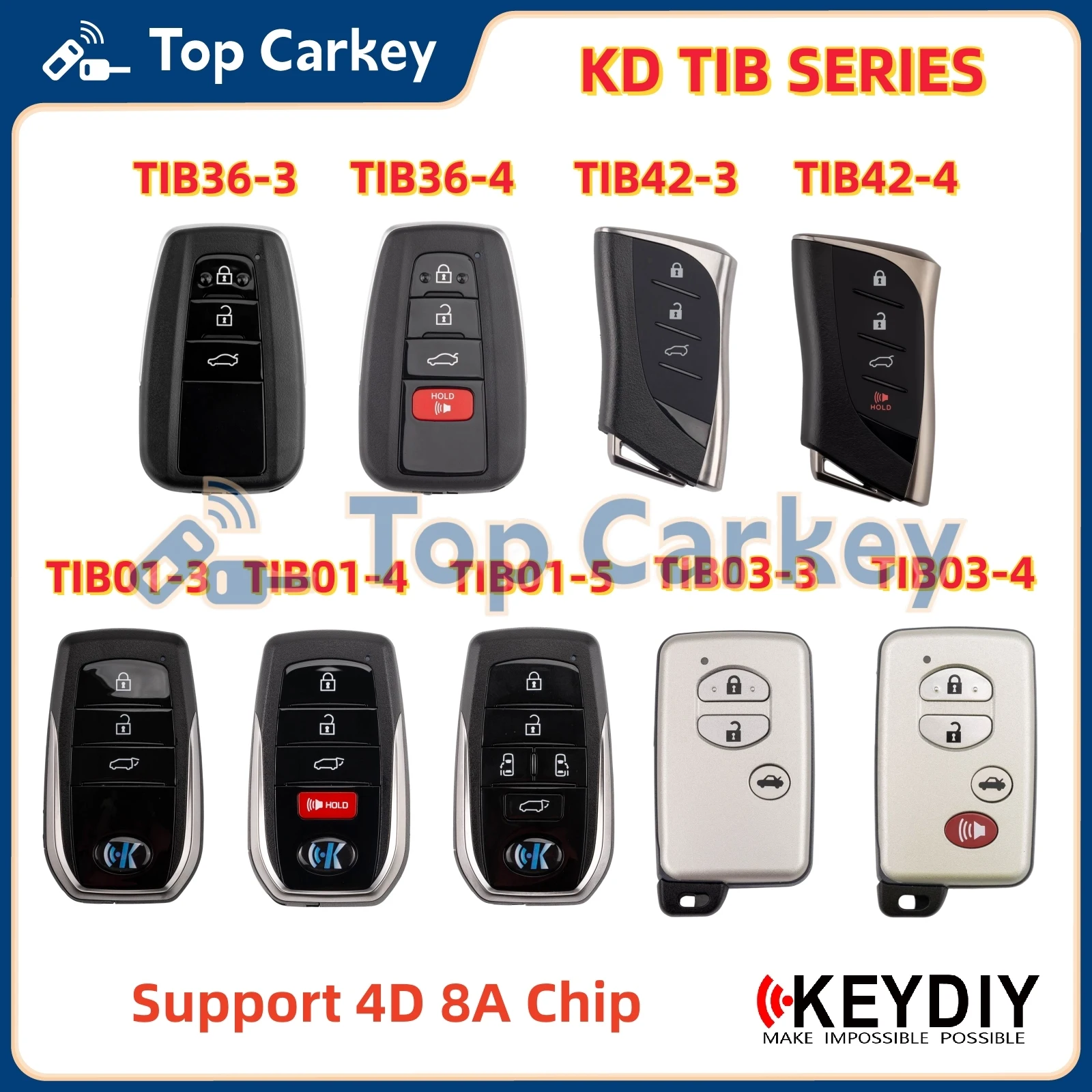 KEYDIY KD TIB01-3 TIB01-4 TIB01-5 TIB03-3 TIB03-4 TIB36-3 TIB36-4 TIB42-3 TIB42-4 for 8A 4D Chip for Toyota Lexus Type
KEYDIY KD TIB01-3 TIB01-4 TIB01-5 TIB03-3 TIB03-4 TIB36-3 TIB36-4 TIB42-3 TIB42-4 for 8A 4D Chip for Toyota Lexus Type