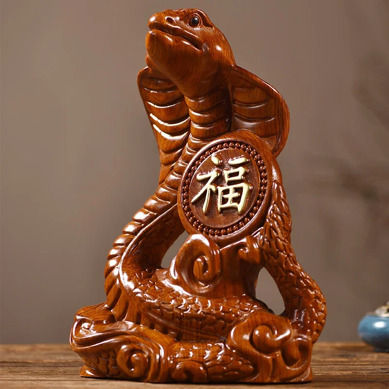 Hand-Carved Pear Wood Zodiac Snake Statue, Feng Shui Solid Wood Animal Sculpture for Home Office Desk Decor, Gift for Collectors
Hand-Carved Pear Wood Zodiac Snake Statue, Feng Shui Solid Wood Animal Sculpture for Home Office Desk Decor, Gift for Collectors