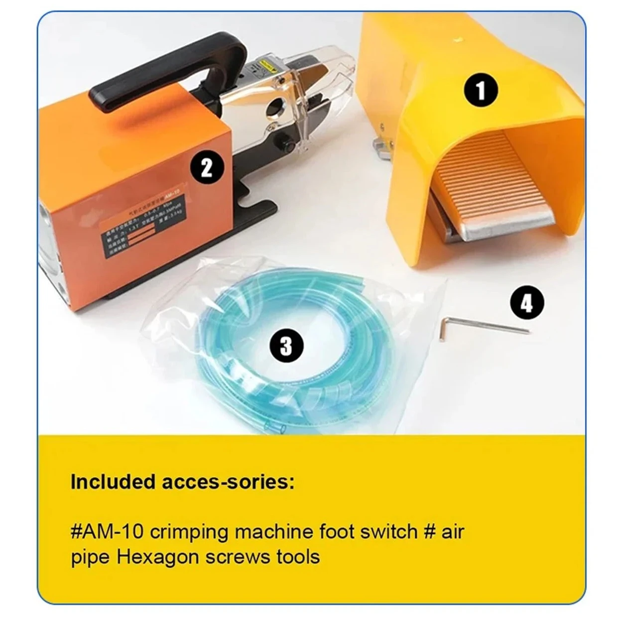 Cold Pressing Automatic Terminal Machine Crimping Crimping Pliers Am-10 Factory Promotion Electric Dynamic Crimping Machine
Cold Pressing Automatic Terminal Machine Crimping Crimping Pliers Am-10 Factory Promotion Electric Dynamic Crimping Machine