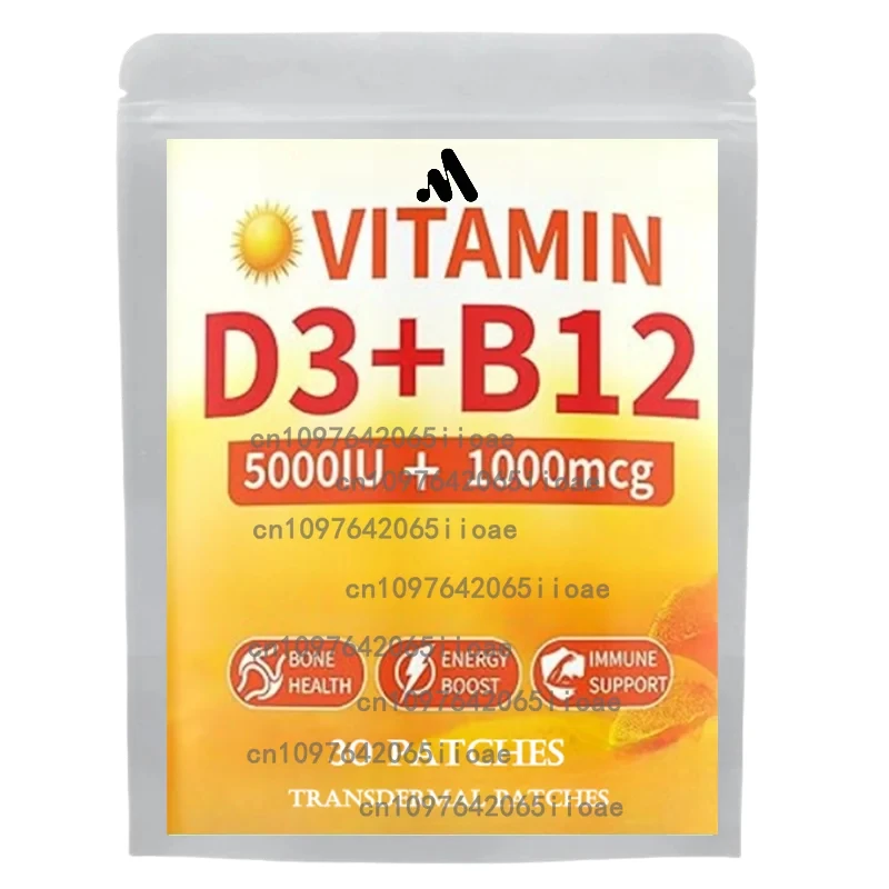 Vitamin D3 & Vitamin B12 Transdermal Patches Natural Energy, Mood, Metabolism & Focus 30 Patches
Vitamin D3 & Vitamin B12 Transdermal Patches Natural Energy, Mood, Metabolism & Focus 30 Patches