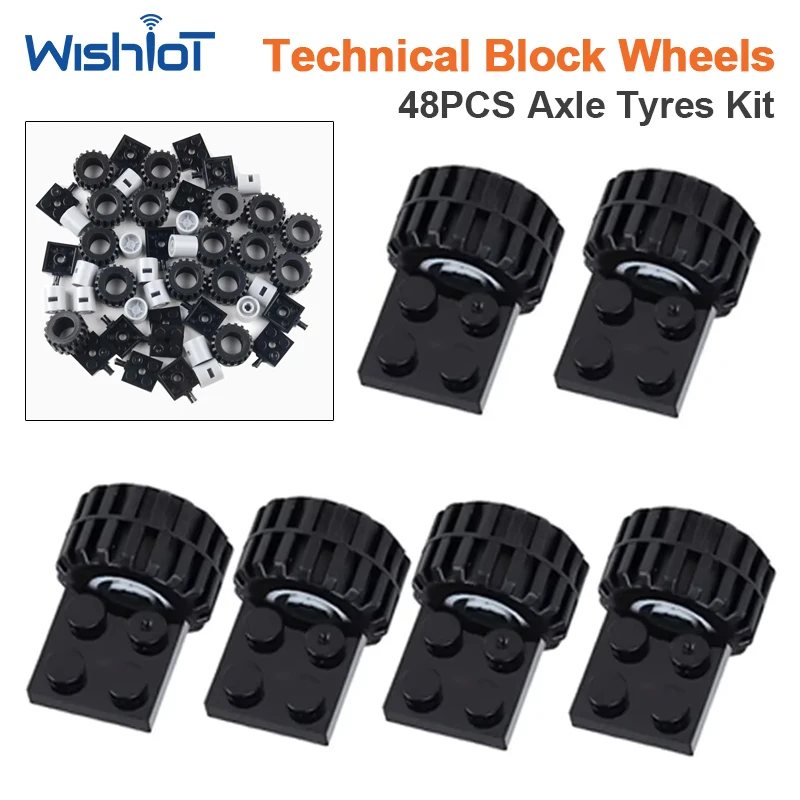 48PCS Small Particles Building Blocks Bulk Parts Axles+tires+axles DIY Assembly Model Car Toys Bricks Accessories
48PCS Small Particles Building Blocks Bulk Parts Axles+tires+axles DIY Assembly Model Car Toys Bricks Accessories