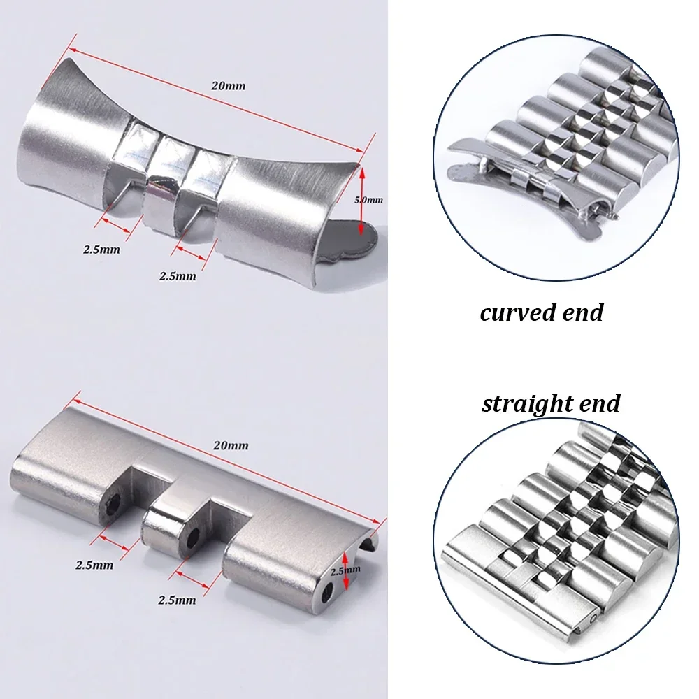 2pcs Stainless Steel Straight Curved End Link 20mm 22mm for Seiko SKX009 SKX007 Connector for Jubilee Oyster Watch Band Adapter
2pcs Stainless Steel Straight Curved End Link 20mm 22mm for Seiko SKX009 SKX007 Connector for Jubilee Oyster Watch Band Adapter