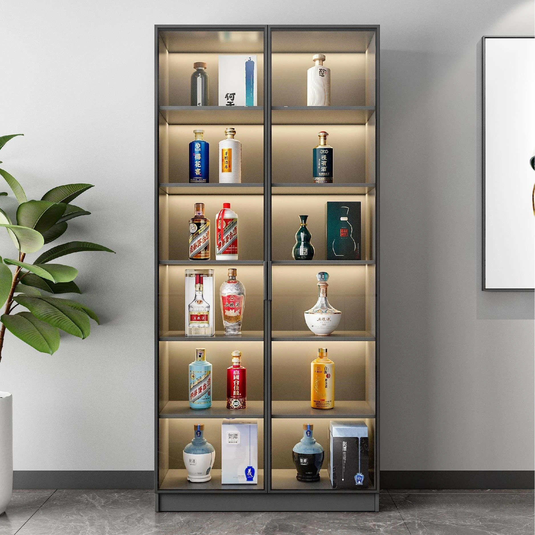 Wine Cabinet Glass Wall to Wall Living Room Display Wine Rack LED Storage Home Furniture 2026
Wine Cabinet Glass Wall to Wall Living Room Display Wine Rack LED Storage Home Furniture 2026