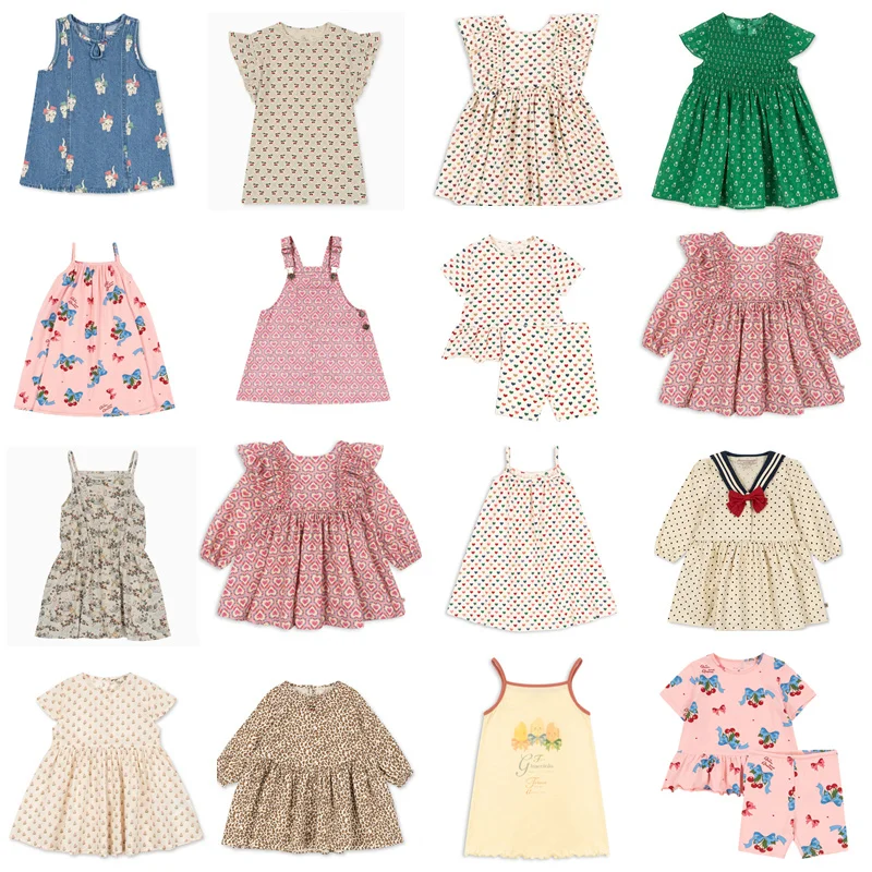 Children's Clothing 22 Designs Sweet Girls Princess Dress Summer 2-8Y Cherry Heart Print Cute baby Dresses Sisters Match Clothes
Children's Clothing 22 Designs Sweet Girls Princess Dress Summer 2-8Y Cherry Heart Print Cute baby Dresses Sisters Match Clothes