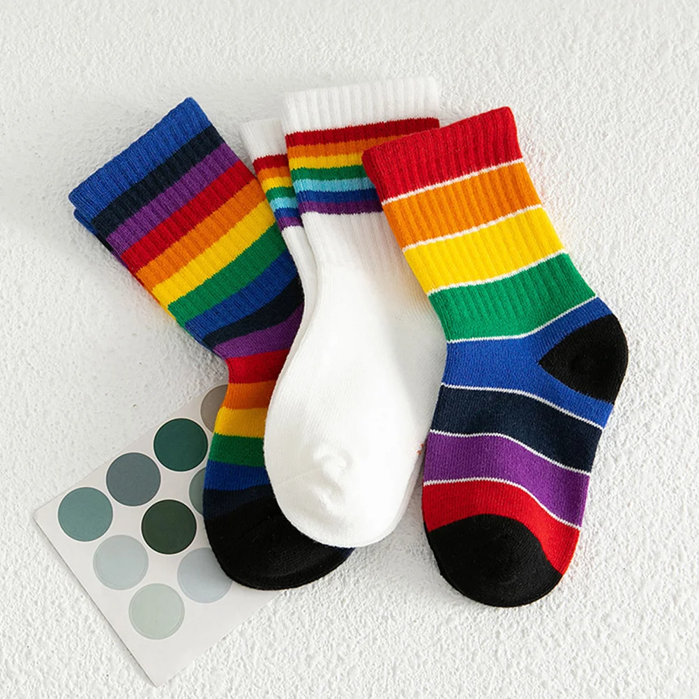 3pcs Cotton Socks Rainbow Striped Comfortable Breathable Stretchy Durable Bright Color Gift For
3pcs Cotton Socks Rainbow Striped Comfortable Breathable Stretchy Durable Bright Color Gift For