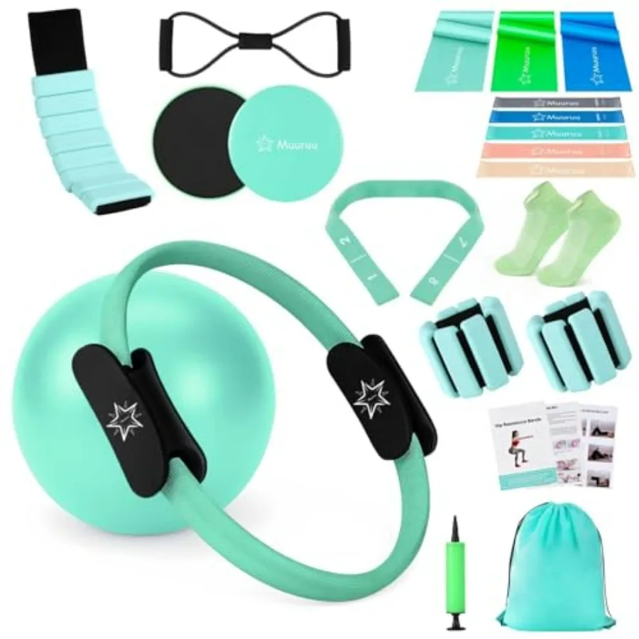 Pilates Equipment Kit for Home Workout, Pilates Ring and Ball Set for Women, 14'' Magic Circle Essentials Accessories Kit, Wris
Pilates Equipment Kit for Home Workout, Pilates Ring and Ball Set for Women, 14'' Magic Circle Essentials Accessories Kit, Wris