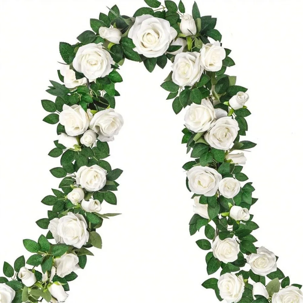 1PC 2M White Artificial Flower Silk Rose Green Leaves Hanging Wall Vine Wedding Party Marrige Accessories
1PC 2M White Artificial Flower Silk Rose Green Leaves Hanging Wall Vine Wedding Party Marrige Accessories