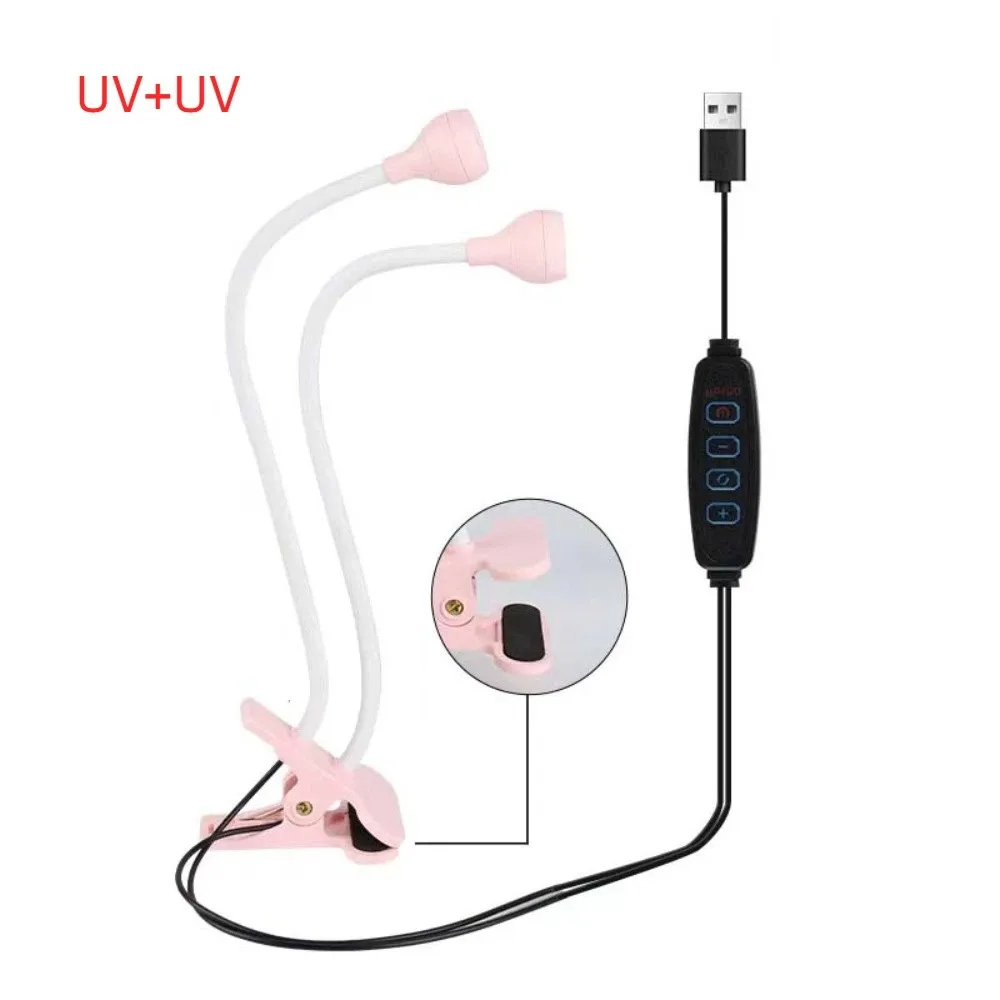 Double-head LED Table Lamp Nightlight USB Clip Lamp UV Curable Violet Lamp Portable Dormitory Lamp Gooseneck Nail Lamp
Double-head LED Table Lamp Nightlight USB Clip Lamp UV Curable Violet Lamp Portable Dormitory Lamp Gooseneck Nail Lamp