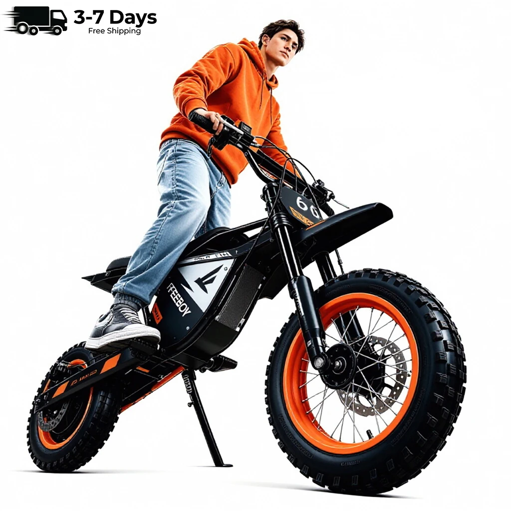 3000W Off-Road Electric Bike for Adults, 34 MPH High Speed, 31 Miles Range, 12/10 Inch Knobby Tires, Hydraulic Disc Brake, 330 L
3000W Off-Road Electric Bike for Adults, 34 MPH High Speed, 31 Miles Range, 12/10 Inch Knobby Tires, Hydraulic Disc Brake, 330 L