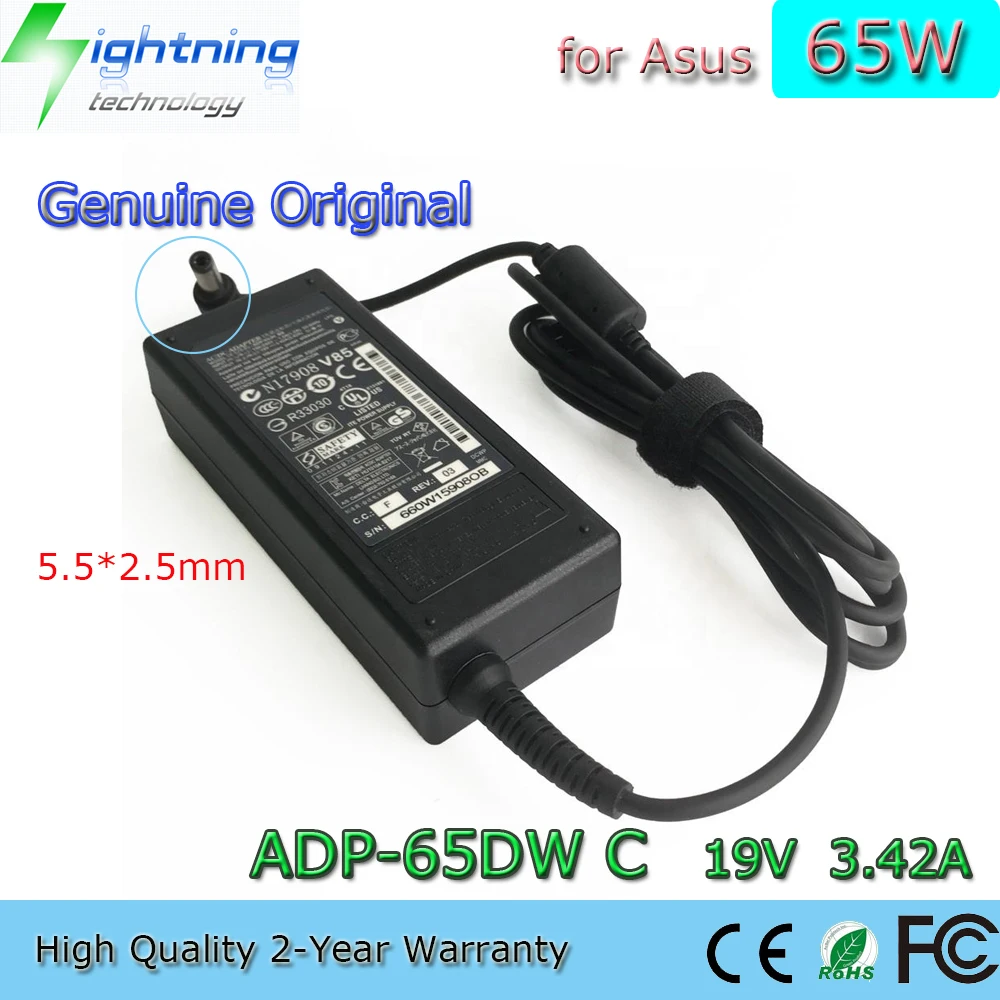 Новый оригинальный адаптер 65 Вт 19 в 5,5 а 2,5 * мм для ноутбука Asus VivoBook Transformer Book Charger
Новый оригинальный адаптер 65 Вт 19 в 5,5 а 2,5 * мм для ноутбука Asus VivoBook Transformer Book Charger
