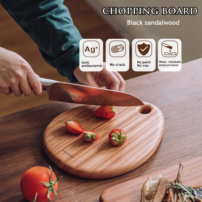 Retro Black Sandalwood Chopping Board, Antibacterial, Antibacterial Cases, Solid Wood Black Plate, Stupid Kitchen Decoration
Retro Black Sandalwood Chopping Board, Antibacterial, Antibacterial Cases, Solid Wood Black Plate, Stupid Kitchen Decoration