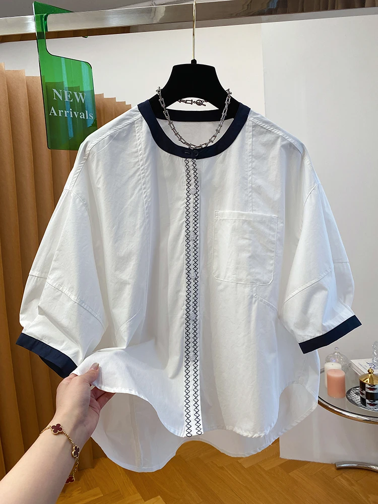 Loose Cotton round Ne irt Women's plus Size Middle Sve Doll Top Casual Commute Sle Versatile White irt for plus Si...
Loose Cotton round Ne irt Women's plus Size Middle Sve Doll Top Casual Commute Sle Versatile White irt for plus Si...