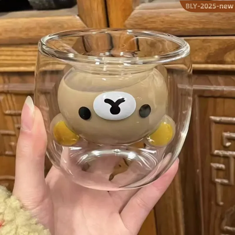 Стеклянная чашка Rilakkuma, прозрачная двухэтажная чашка с молоком, кофе, соком, холодным напитком, расслабляющая чашка с медведем, подарок на день рождения, праздничный подарок
Стеклянная чашка Rilakkuma, прозрачная двухэтажная чашка с молоком, кофе, соком, холодным напитком, расслабляющая чашка с медведем, подарок на день рождения, праздничный подарок