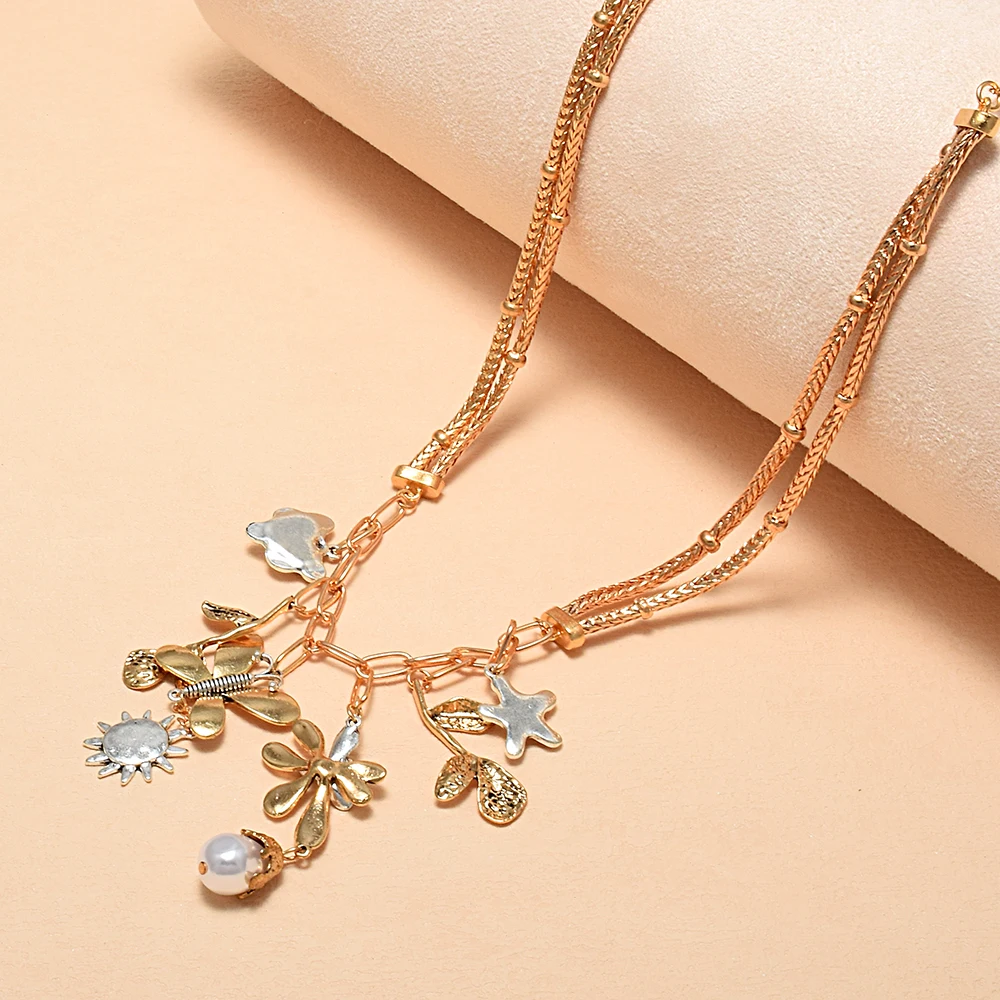 Fashion y2k Gold Color Butterfly Pendant Lovely Necklace For Women Girls Metal Choker Jewelry Accessories 
Fashion y2k Gold Color Butterfly Pendant Lovely Necklace For Women Girls Metal Choker Jewelry Accessories