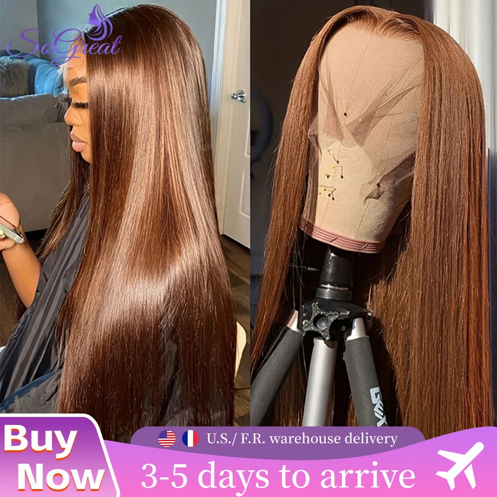 13x6 HD Chocolate Brown Bone Straight Lace Front Wigs Human Hair 30 32 Inch Brazilian 13x4 Lace Frontal Human Hair Wig For Women
13x6 HD Chocolate Brown Bone Straight Lace Front Wigs Human Hair 30 32 Inch Brazilian 13x4 Lace Frontal Human Hair Wig For Women