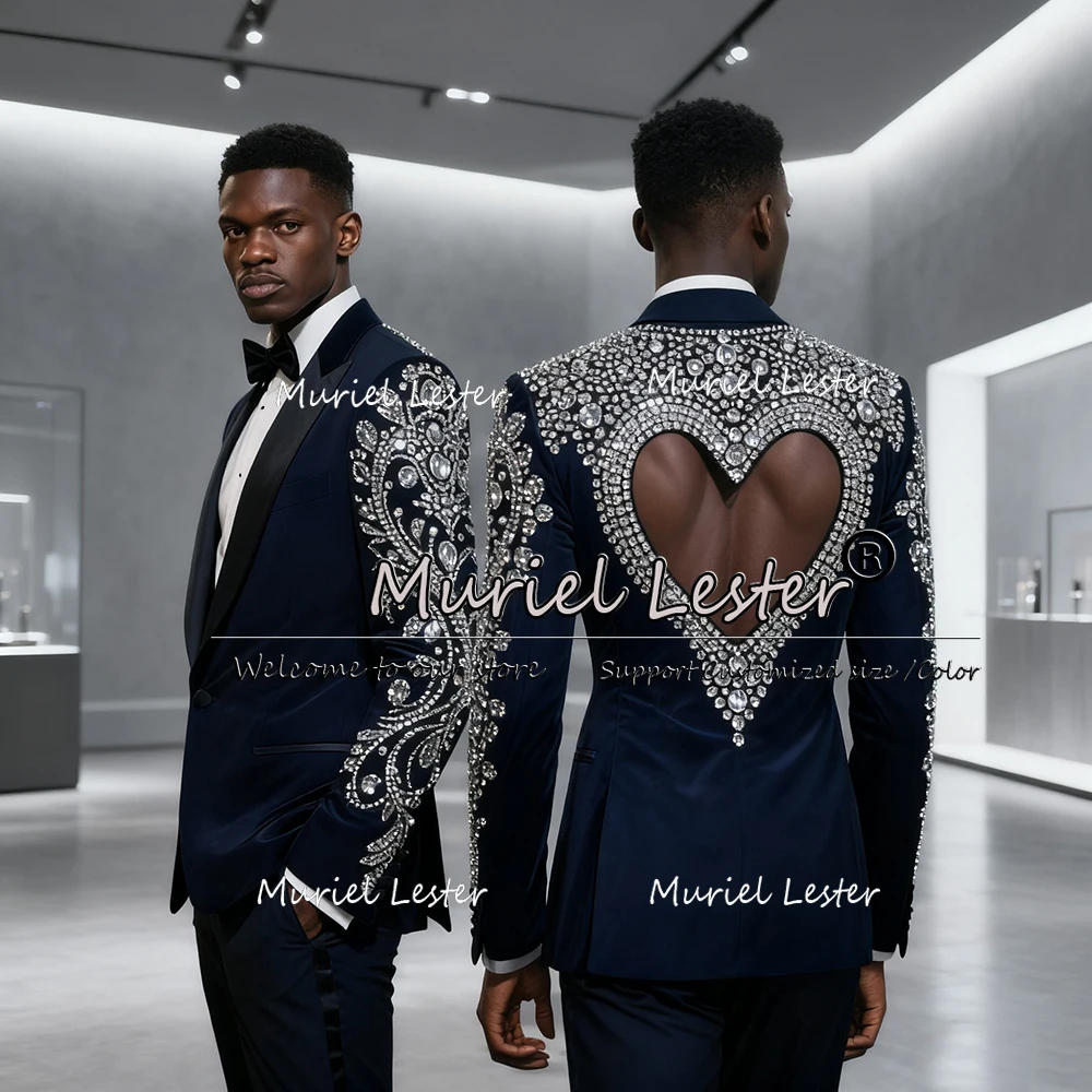 Metallic Jewelry Stones Suits Men For Wedding 2 Pieces Sets Unique Design Beaded Hollow-out Prom Blazers Man Banquet Tuxedo 2026
Metallic Jewelry Stones Suits Men For Wedding 2 Pieces Sets Unique Design Beaded Hollow-out Prom Blazers Man Banquet Tuxedo 2026
