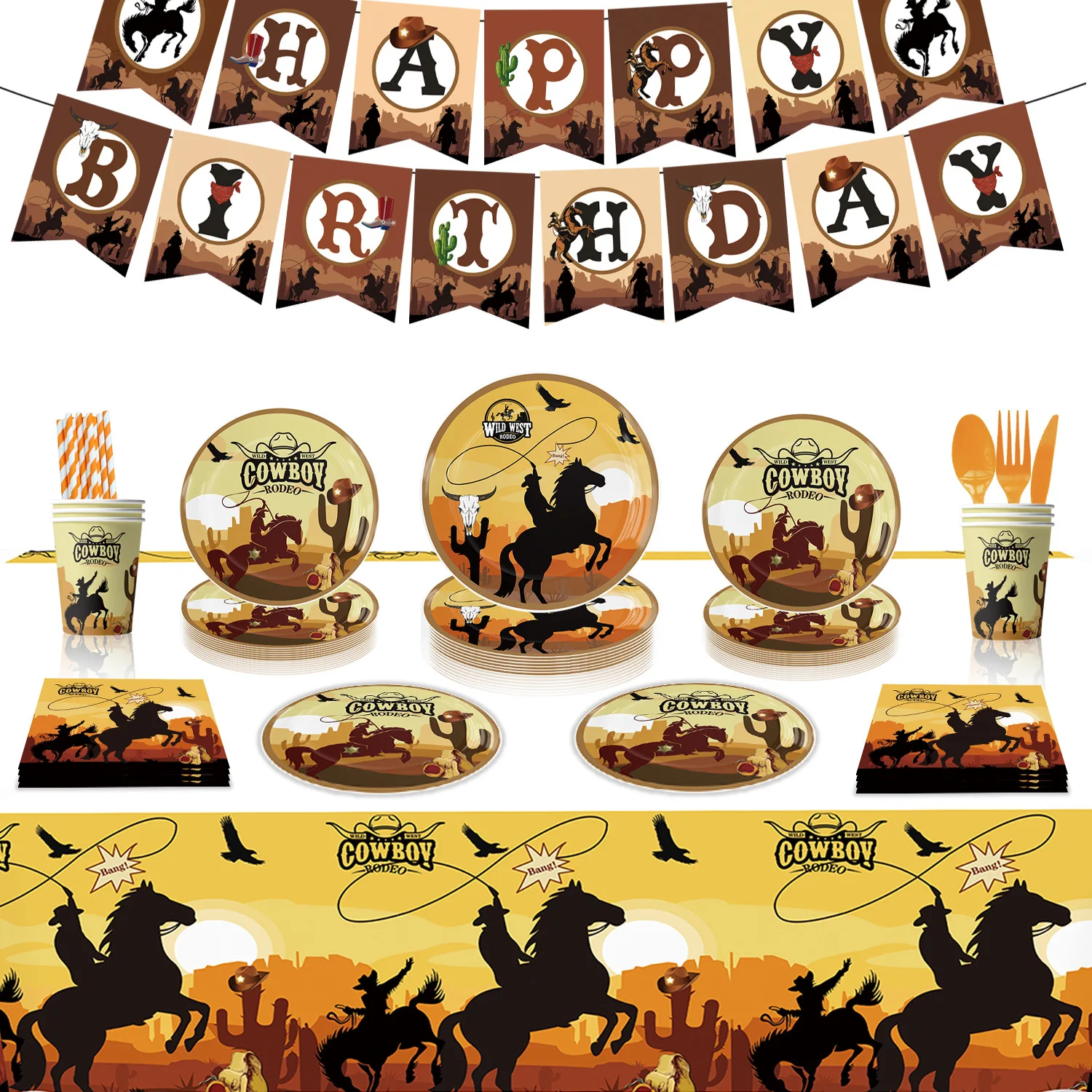 Western Cowboy Birthday Party Decoration Boys' Racecourse Balloon Disposable Tableware Set Baby Shower Children's Party Toy Gift
Western Cowboy Birthday Party Decoration Boys' Racecourse Balloon Disposable Tableware Set Baby Shower Children's Party Toy Gift