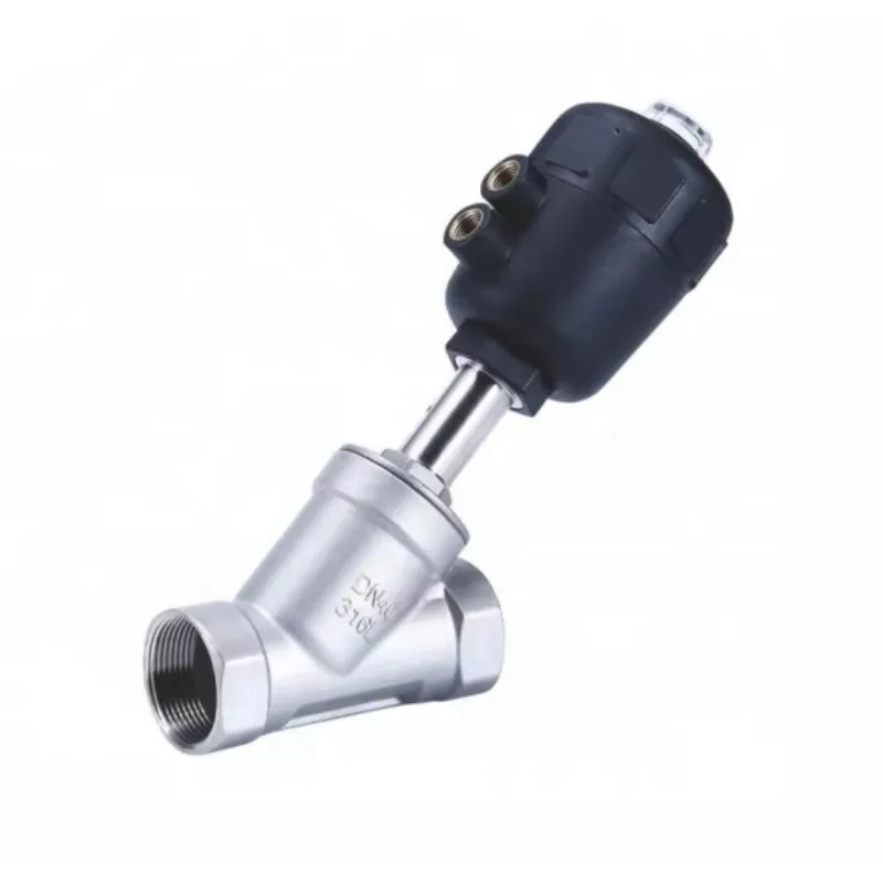 Angle Seat Valve 304 Stainless Steel High Temperature Pneumatic Control Valve NPT/BSPT DN10~DN80 PN16 with Plastic Head
Angle Seat Valve 304 Stainless Steel High Temperature Pneumatic Control Valve NPT/BSPT DN10~DN80 PN16 with Plastic Head