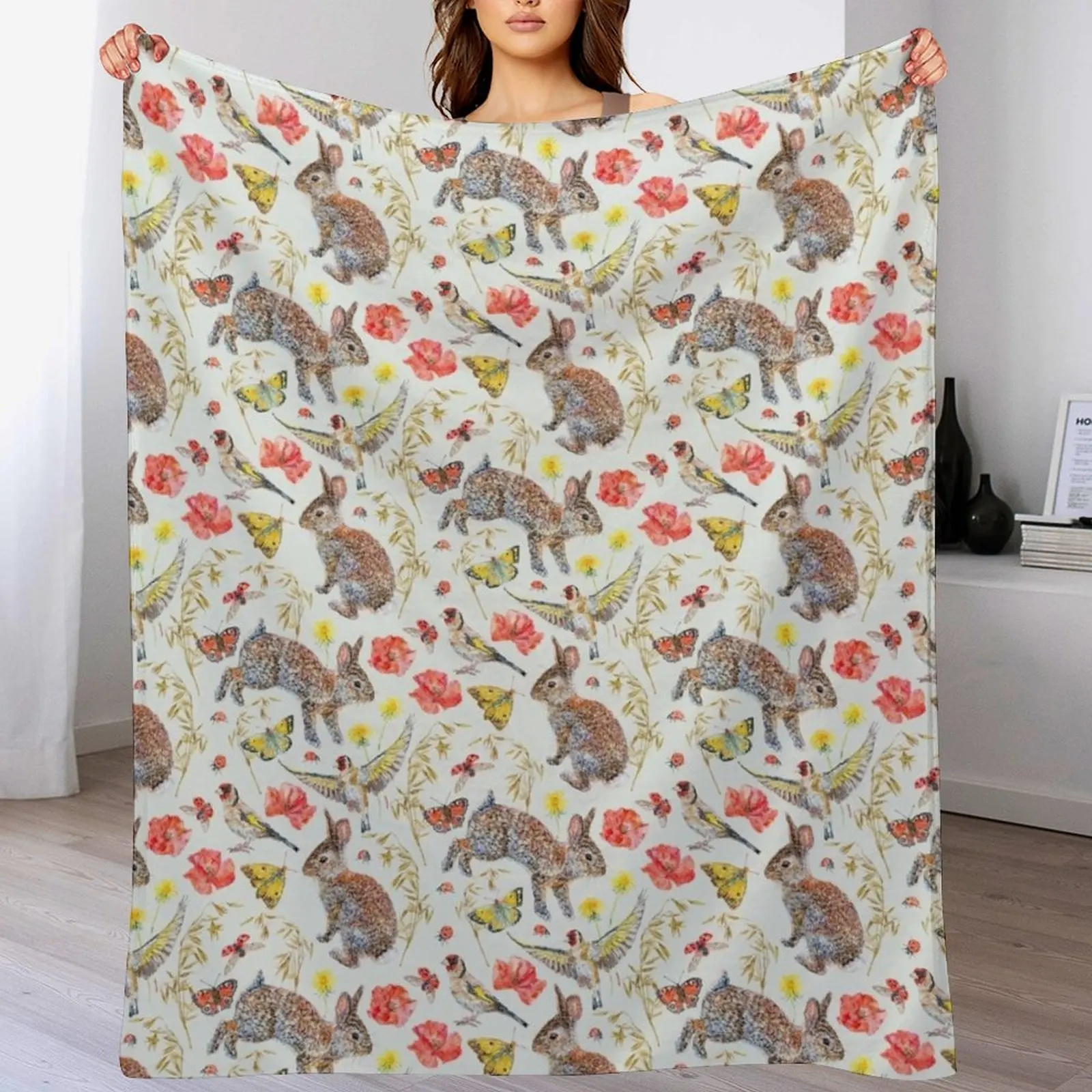 Bunny Meadow - Mint Throw Blanket Reusable Durable Soft Blanket for All Seasons
Bunny Meadow - Mint Throw Blanket Reusable Durable Soft Blanket for All Seasons