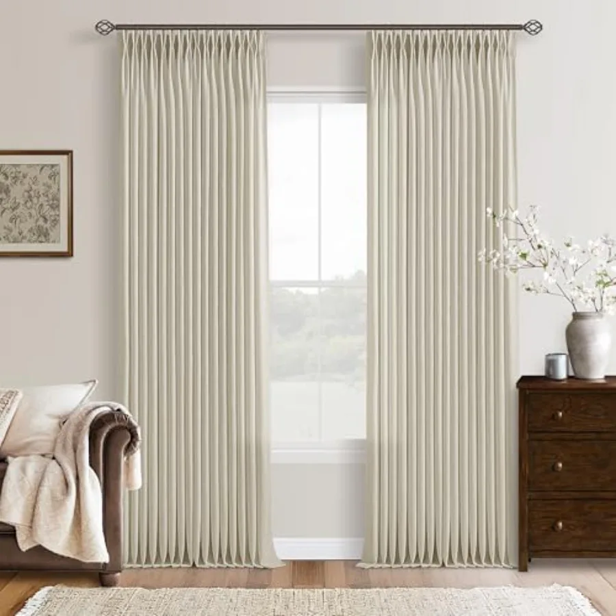 108 Inch Pleated Curtains 2 Panels Set for Living Room Bedroom Farmhouse Rustic Farmhouse Back Tab Memory Trained Pinch Pleat E
108 Inch Pleated Curtains 2 Panels Set for Living Room Bedroom Farmhouse Rustic Farmhouse Back Tab Memory Trained Pinch Pleat E