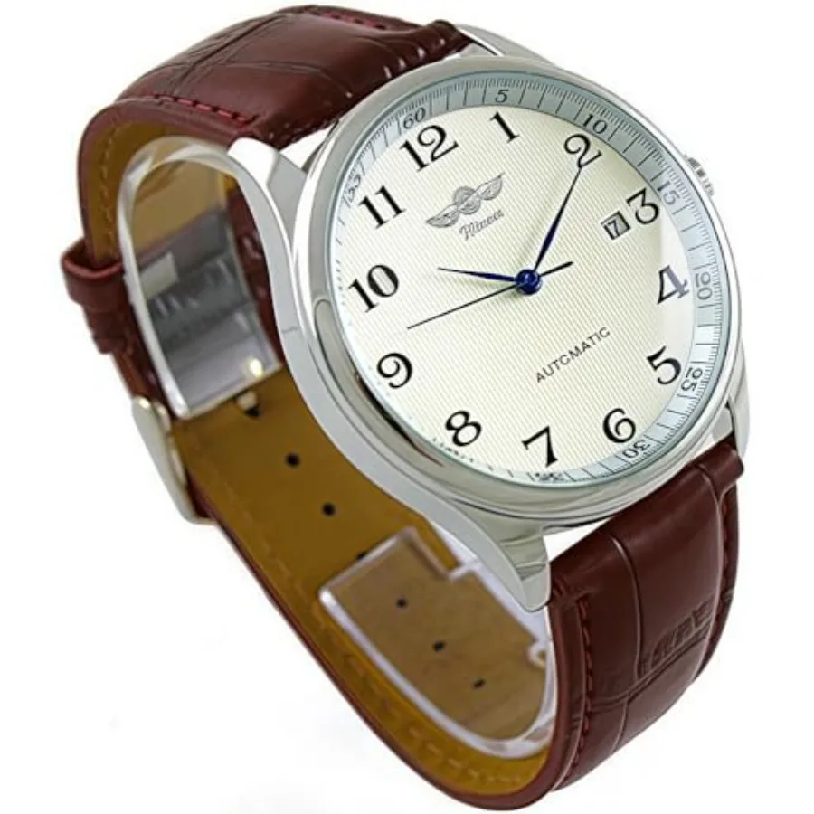 MASTOP Men's Classic Automatic Mechanical Day Calendar Luxury Leather Band Watch
MASTOP Men's Classic Automatic Mechanical Day Calendar Luxury Leather Band Watch