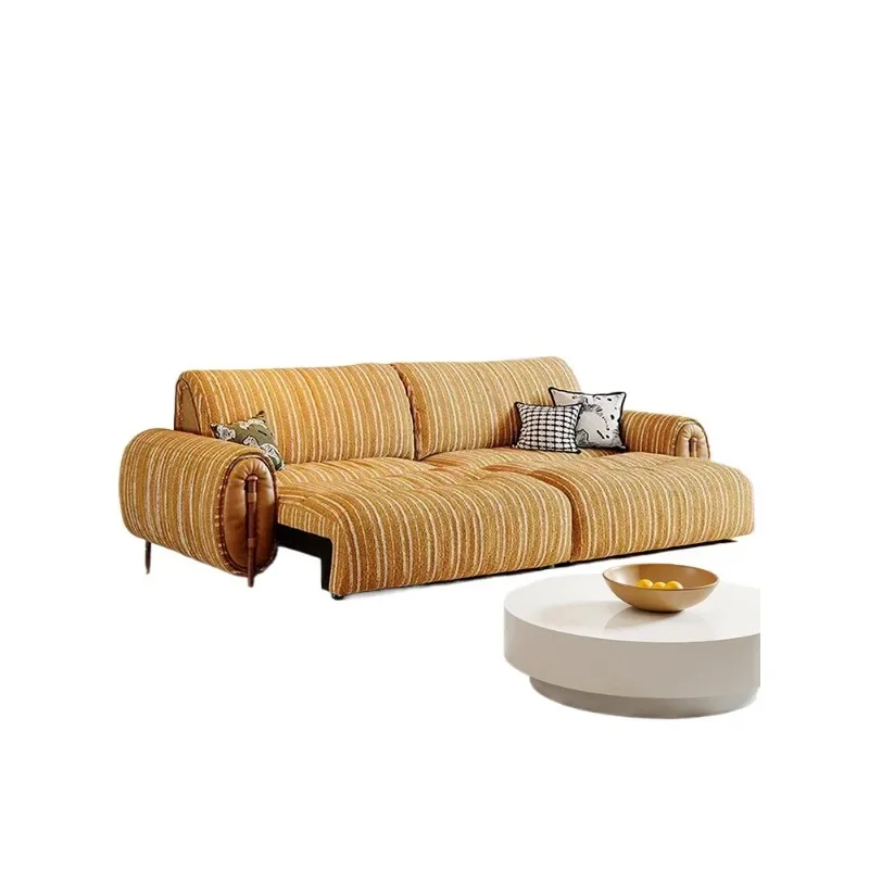 Electric multi-functional fabric sofa bed, retractable medium and ancient style small apartment in the living room, dopamine
Electric multi-functional fabric sofa bed, retractable medium and ancient style small apartment in the living room, dopamine