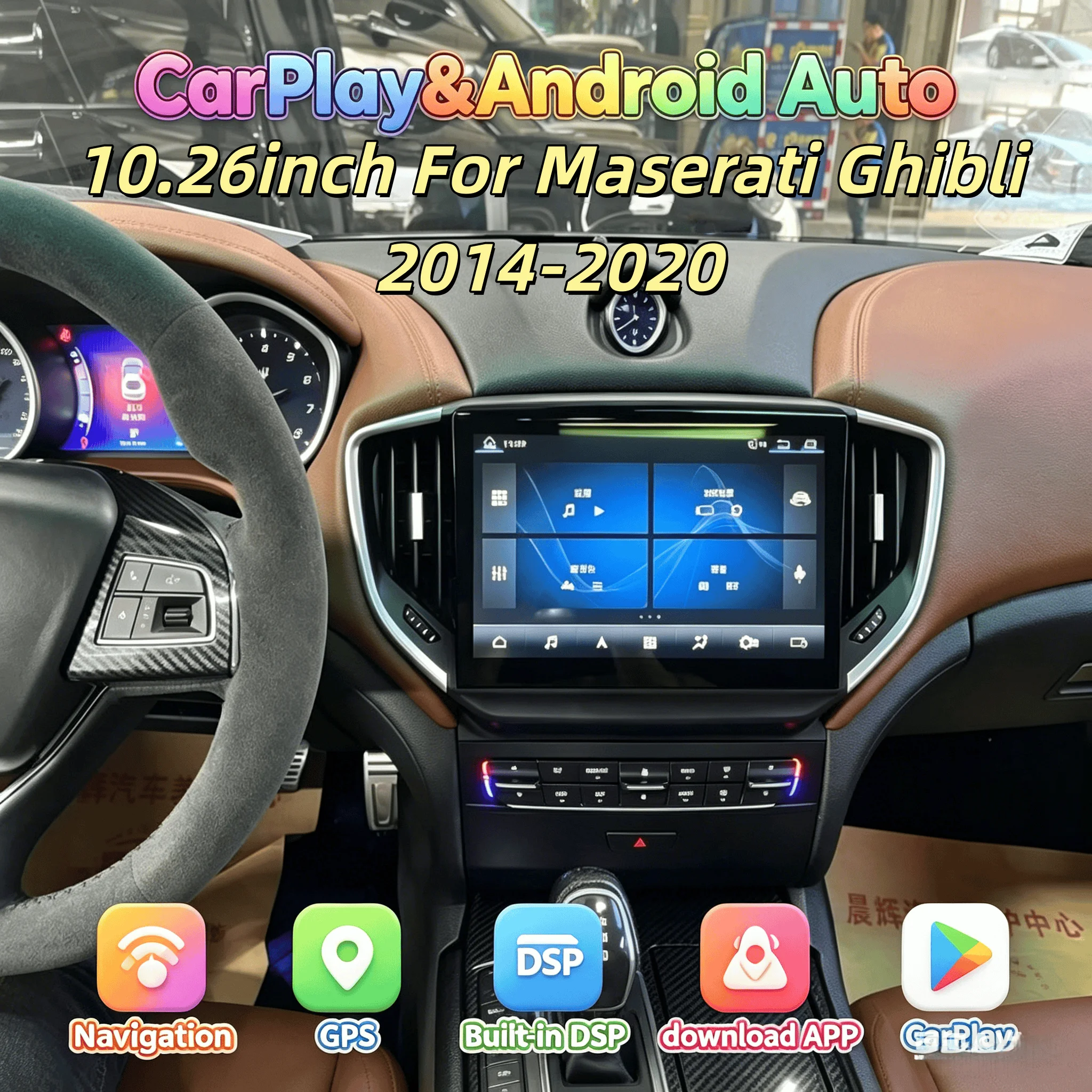 H 10.26inch Screen Multimedia Player For Maserati Ghibli 2014-2020 AutoRadio Car Stereo GPS Navigation CarPlay Head Unit Blu-Ray
H 10.26inch Screen Multimedia Player For Maserati Ghibli 2014-2020 AutoRadio Car Stereo GPS Navigation CarPlay Head Unit Blu-Ray
