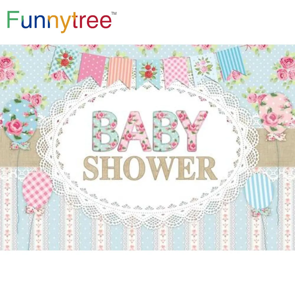 Funnytree Baby Shower Background Blue Floral Shabby Chic Birthday Party Newborn Girl Pink Lace Balloons Decor Photocall Backdrop
Funnytree Baby Shower Background Blue Floral Shabby Chic Birthday Party Newborn Girl Pink Lace Balloons Decor Photocall Backdrop