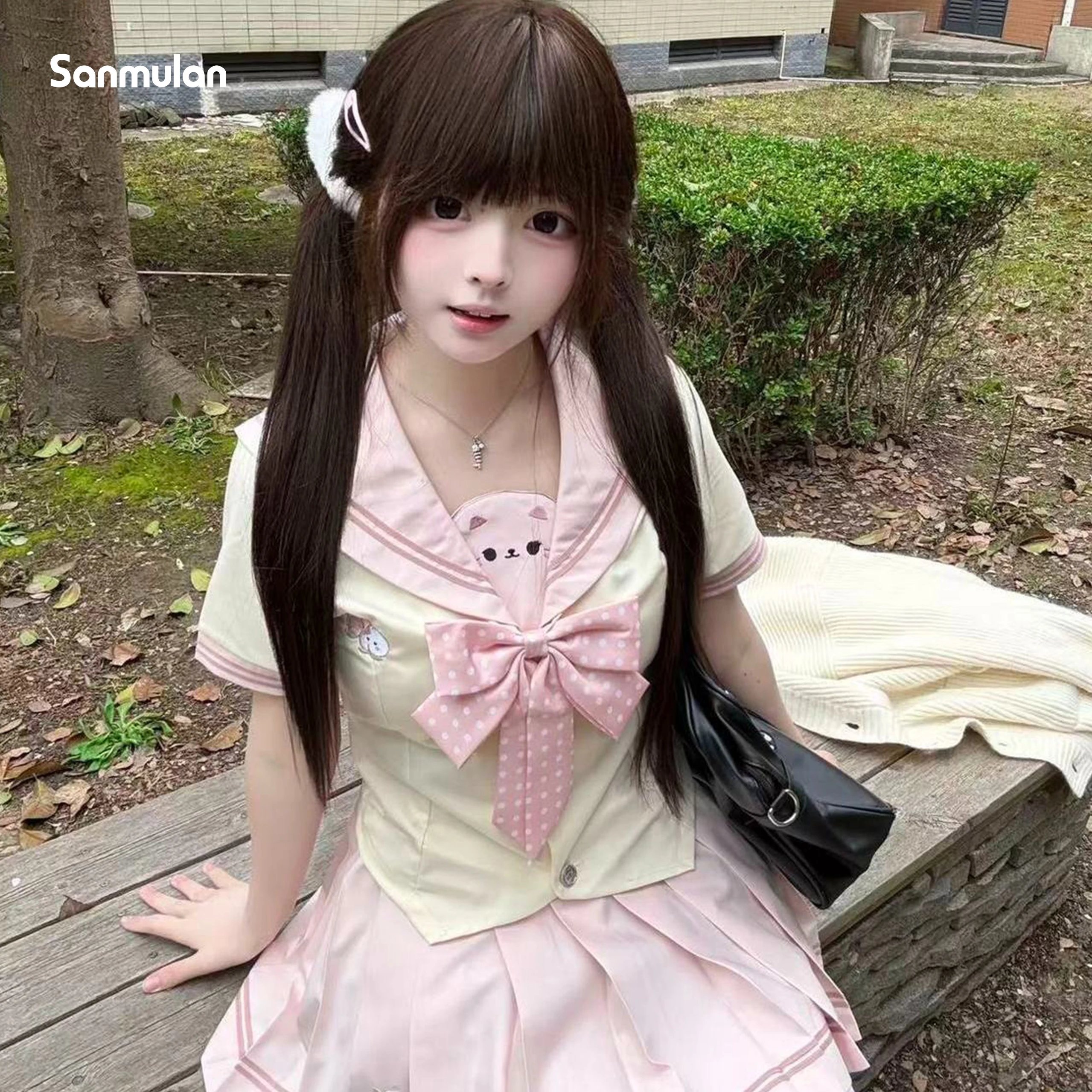 Light pink authentic sailor uniform JK uniform Japanese school style sweet school uniform set long-sleeved and short-sleeved
Light pink authentic sailor uniform JK uniform Japanese school style sweet school uniform set long-sleeved and short-sleeved