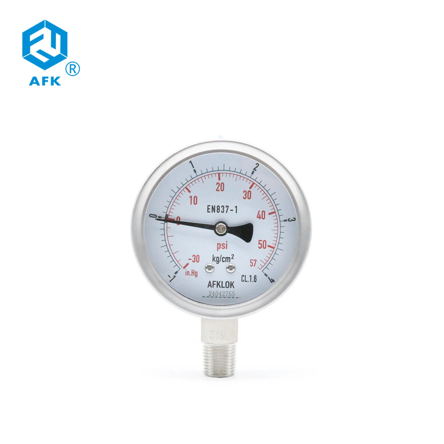 Range 140psi 0.6Mpa 60psi Stainless Steel Case 100MM 150MM Pressure Gauge Radial Installation for Industrial
Range 140psi 0.6Mpa 60psi Stainless Steel Case 100MM 150MM Pressure Gauge Radial Installation for Industrial