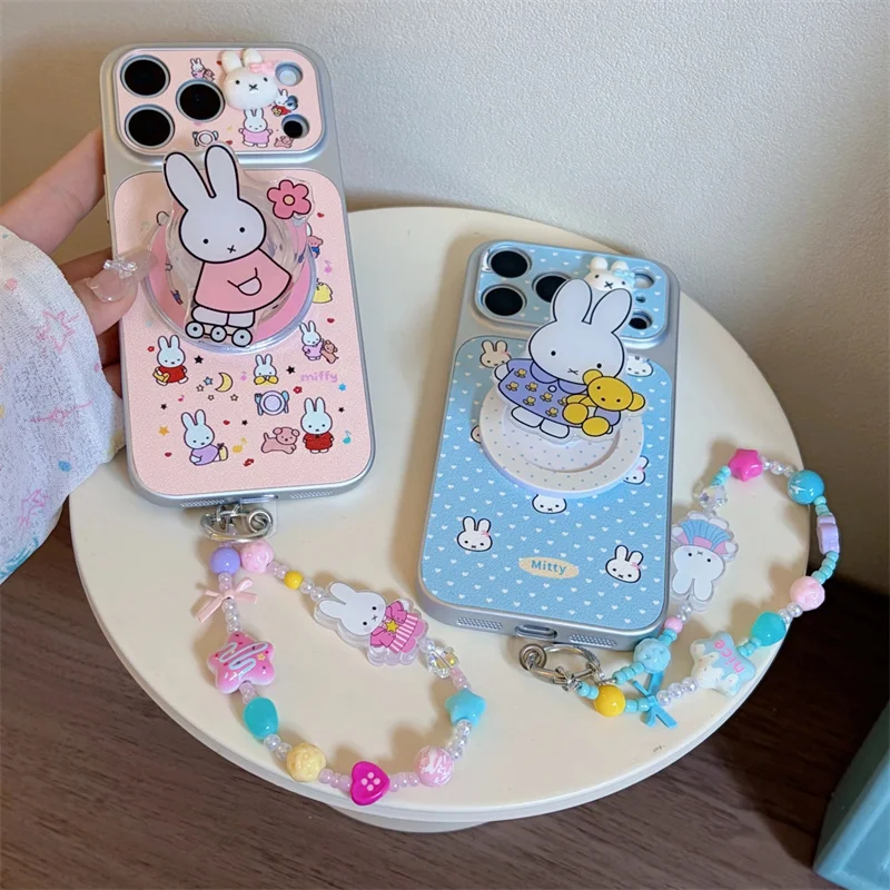 Kawaii Miffy Print Phone Case Set with Magnetic Stand & Beaded Strap for iPhone 14 15 16 17 Pro Max Shockproof Protective Cover
Kawaii Miffy Print Phone Case Set with Magnetic Stand & Beaded Strap for iPhone 14 15 16 17 Pro Max Shockproof Protective Cover