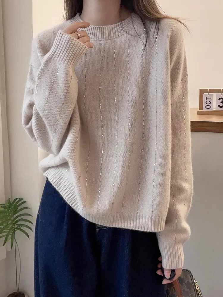 Faionable European Sle iny Tead Splicing Long Sve round Ne Base irt Sli Knitted Sweater Slimming Personali
Faionable European Sle iny Tead Splicing Long Sve round Ne Base irt Sli Knitted Sweater Slimming Personali
