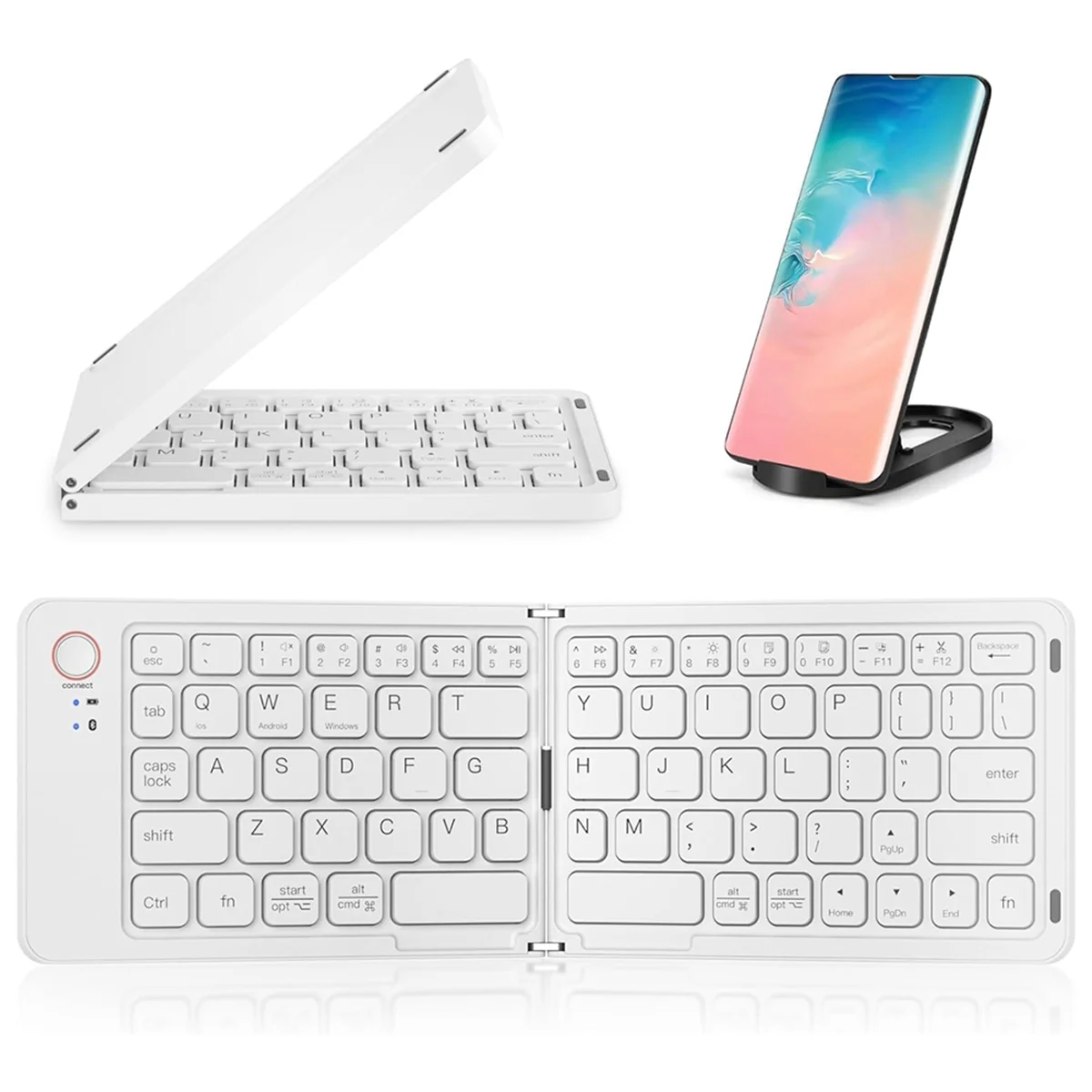 Mini Foldable Bluetooth Wireless Keyboard (Sync Up to 3 Devices), Portable Folding Keyboard for Android Windows,White
Mini Foldable Bluetooth Wireless Keyboard (Sync Up to 3 Devices), Portable Folding Keyboard for Android Windows,White