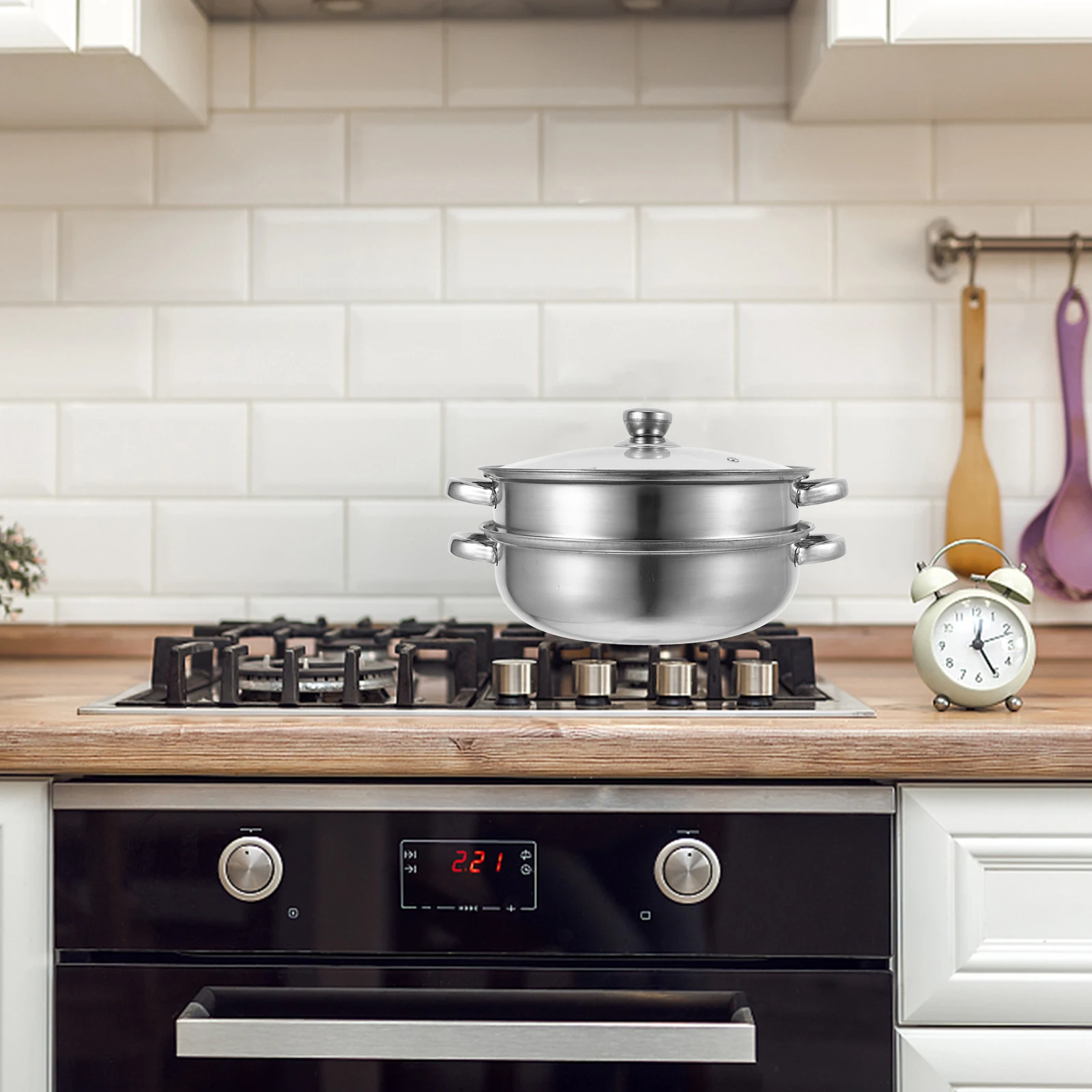 Stainless Steel Steamer Pot 28CM Double Tier Kitchen Cookware Large Capacity Easy Clean H Food Steamer Multi Functional
Stainless Steel Steamer Pot 28CM Double Tier Kitchen Cookware Large Capacity Easy Clean H Food Steamer Multi Functional